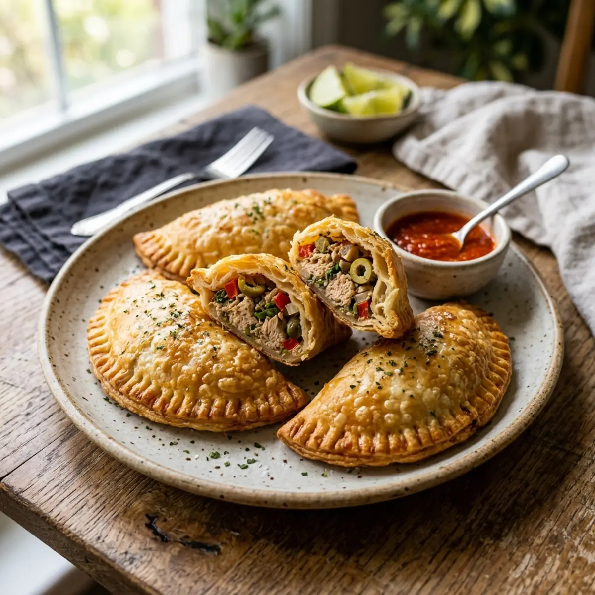 Empanadas cu Ton la Air Fryer (Stil Antilean, Fără Gluten)