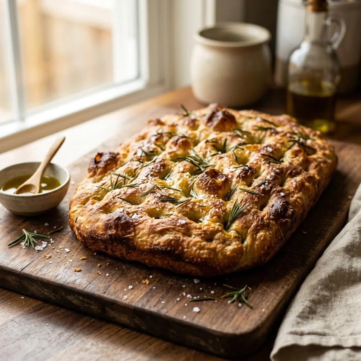 Focaccia crocantă la Air Fryer