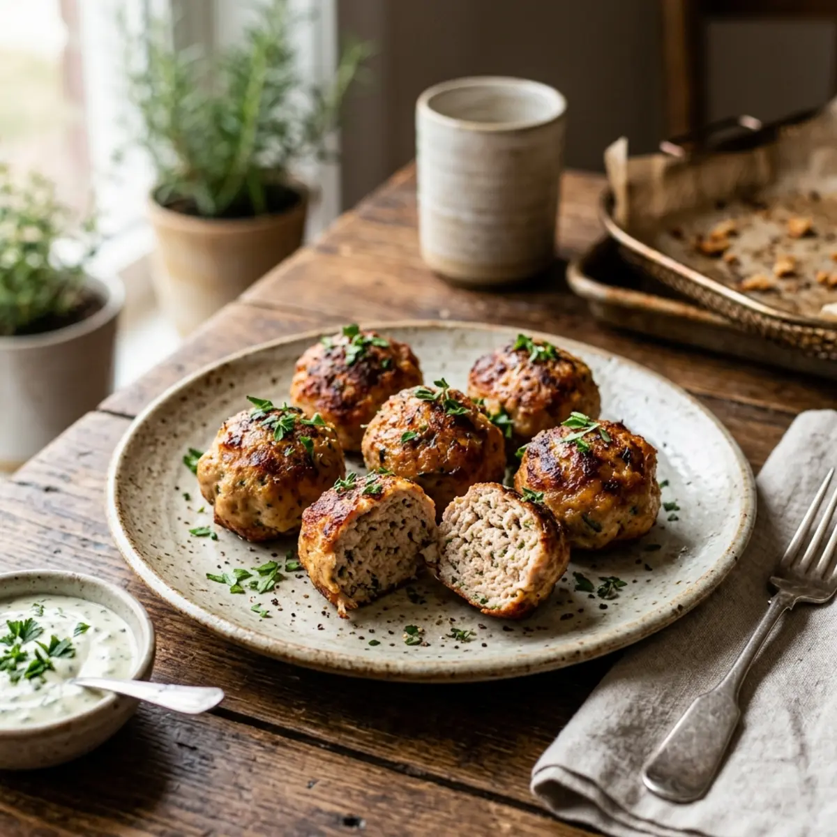 Chiftele de curcan în air fryer