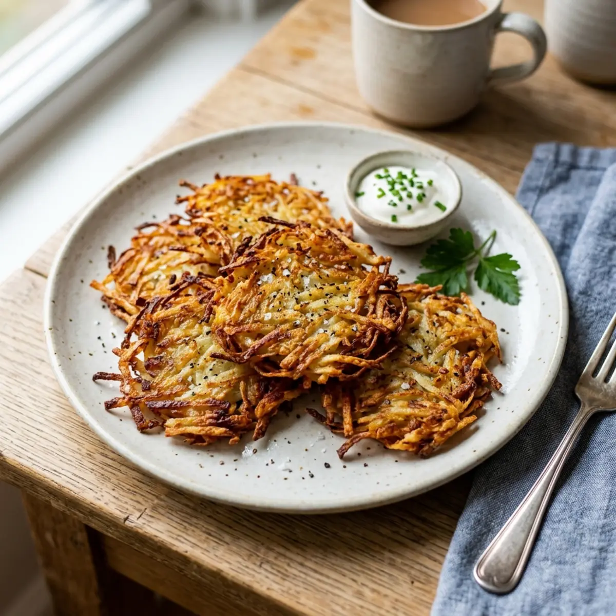 Hash Browns Congelați la Air Fryer – Rețetă Rapidă și Crocantă
