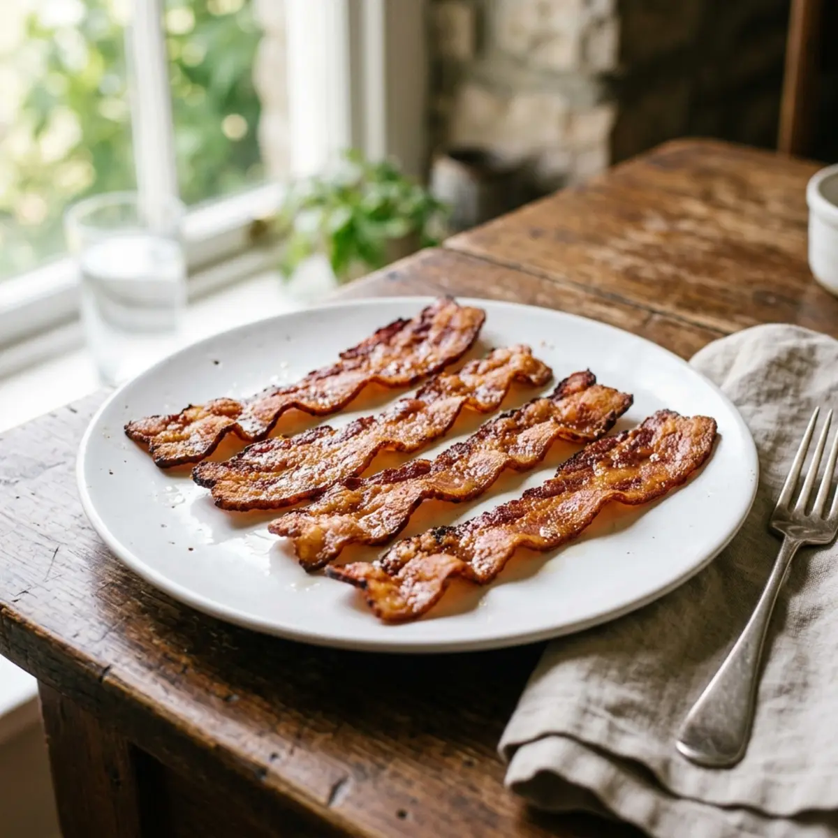 Bacon crocant la Air Fryer – Rețetă Rapidă (10 min)