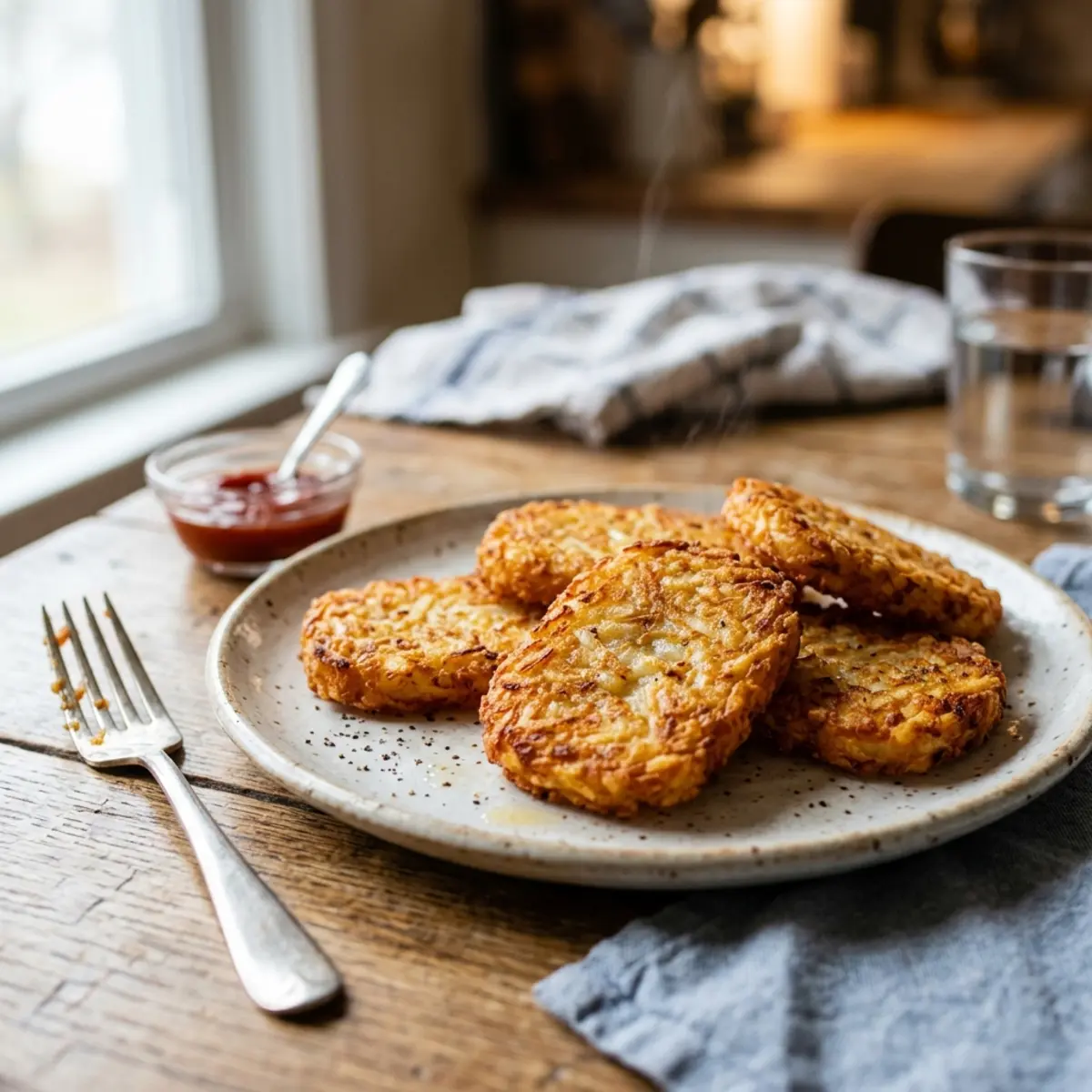 Hash Brownuri Crocante la Air Fryer din Congelat