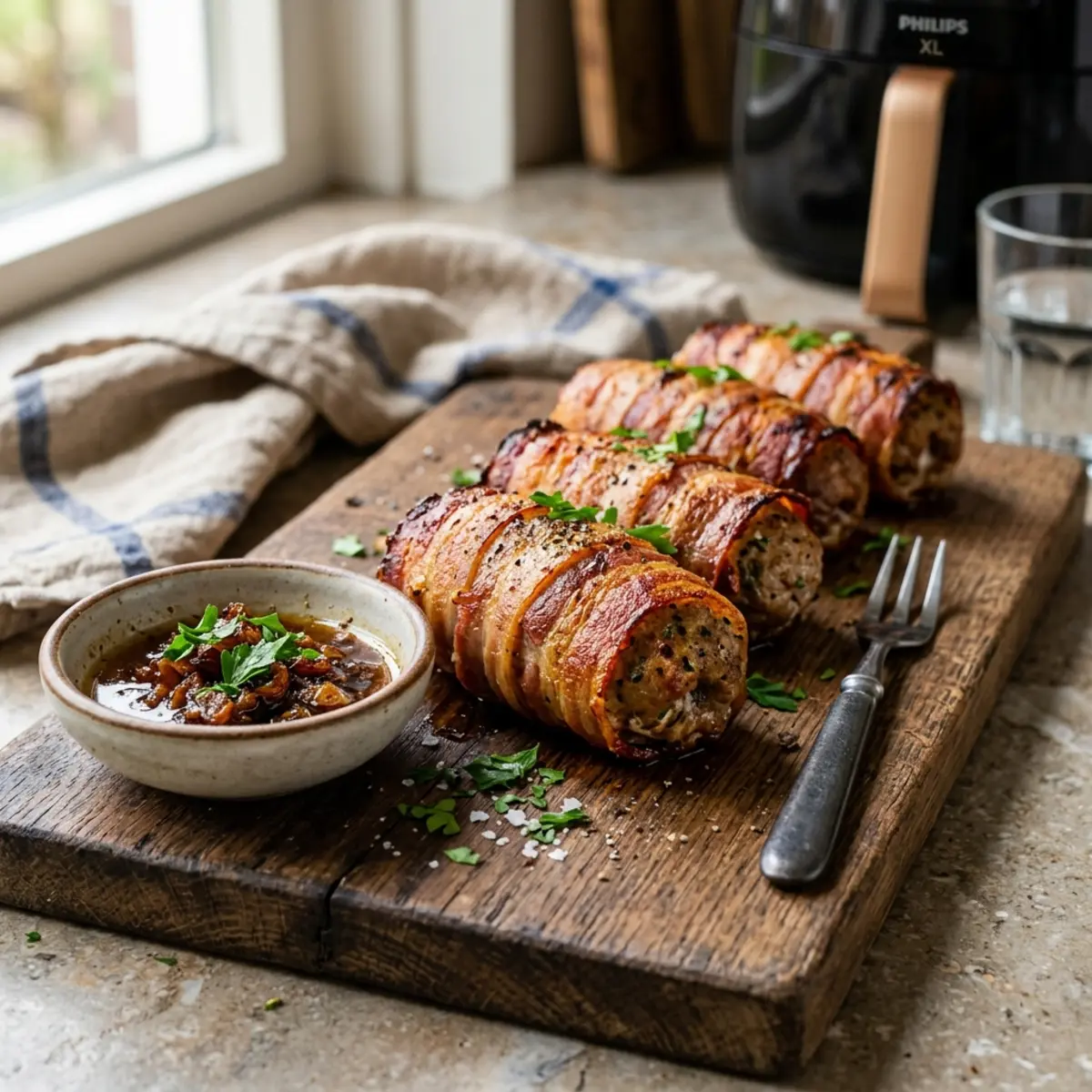 Slavinken (rulouri de carne olandeze) crocante la Air Fryer