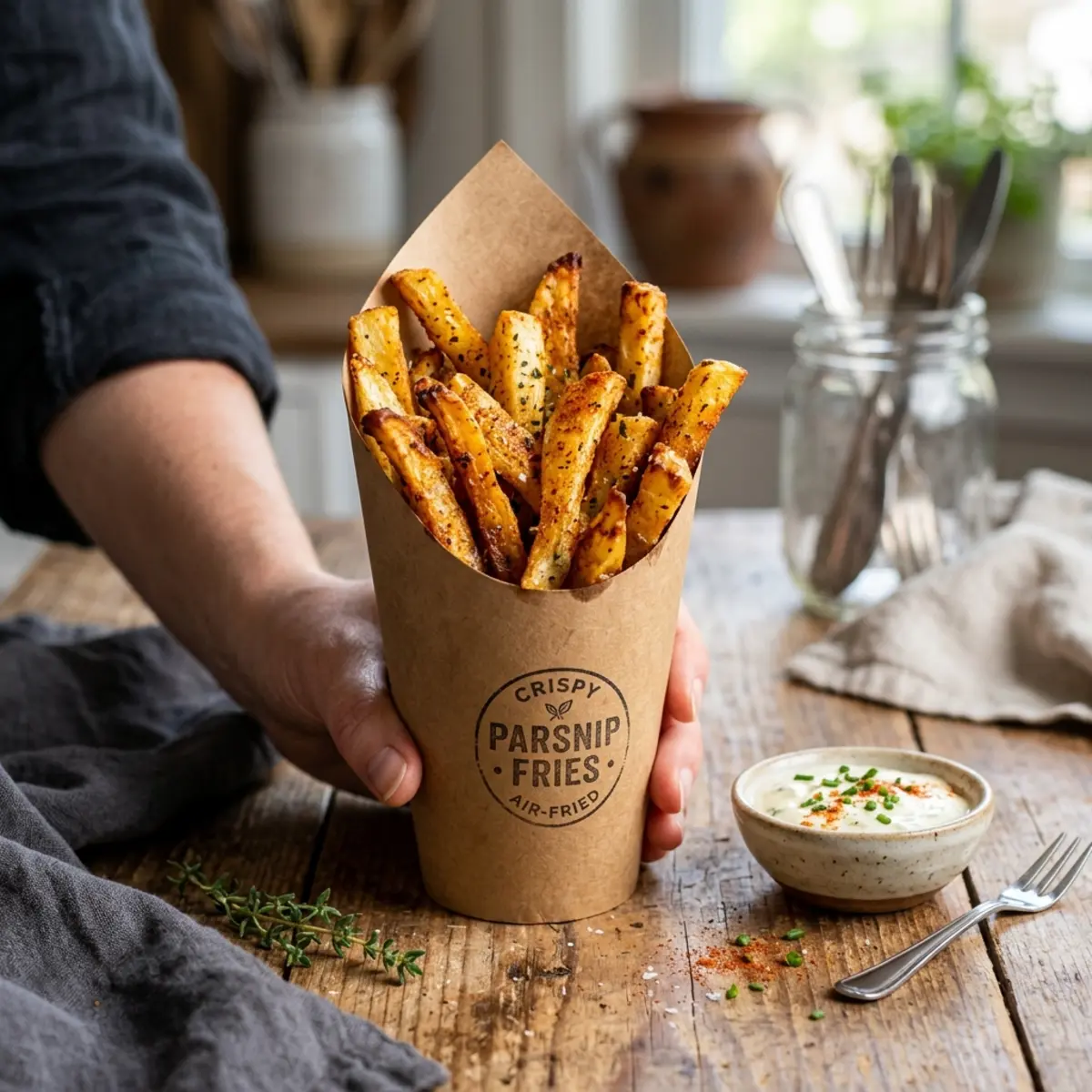 Cartofi pai de păstârnac crocanți la Air Fryer
