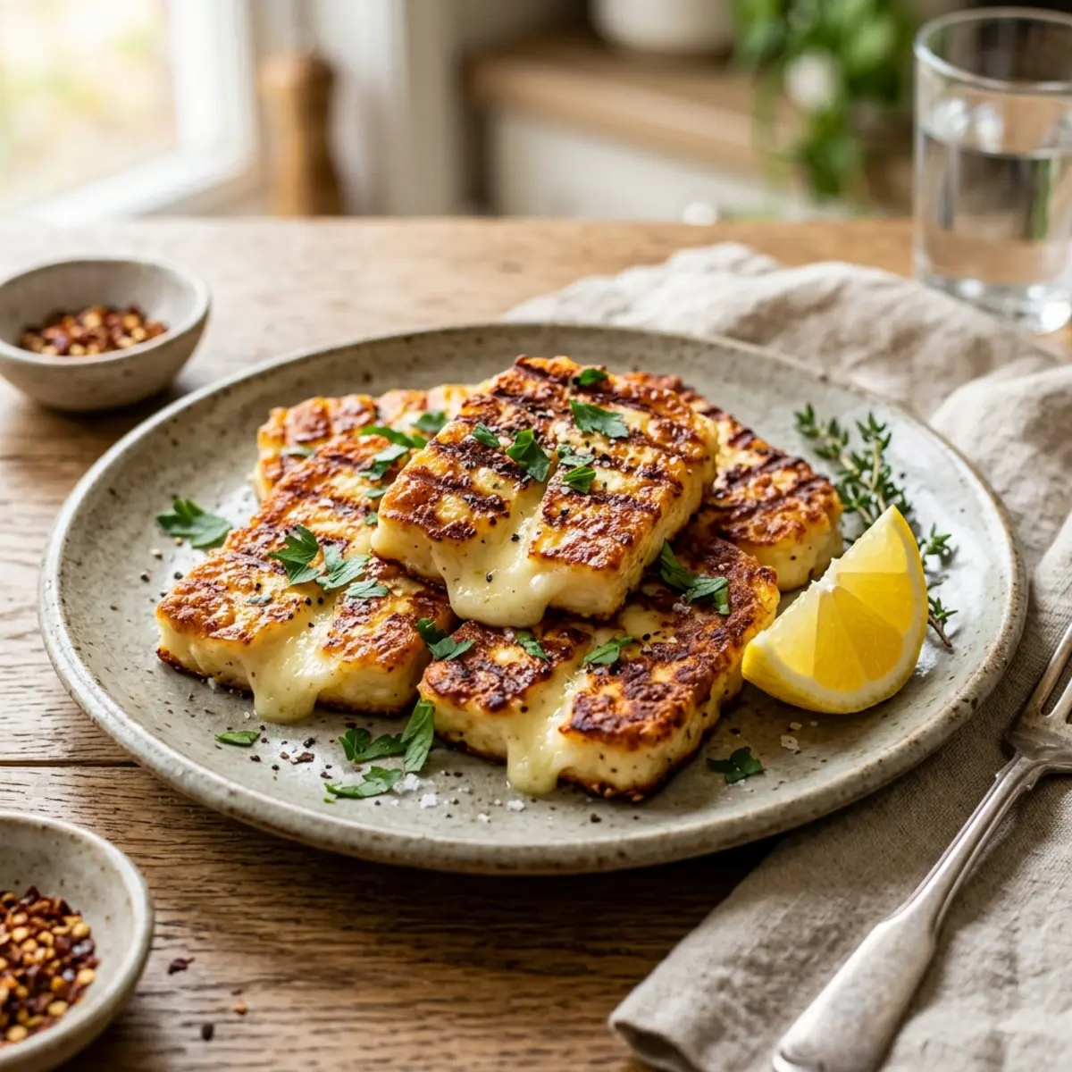 Halloumi crocant la Air Fryer – brânză grecească aurie și crocantă