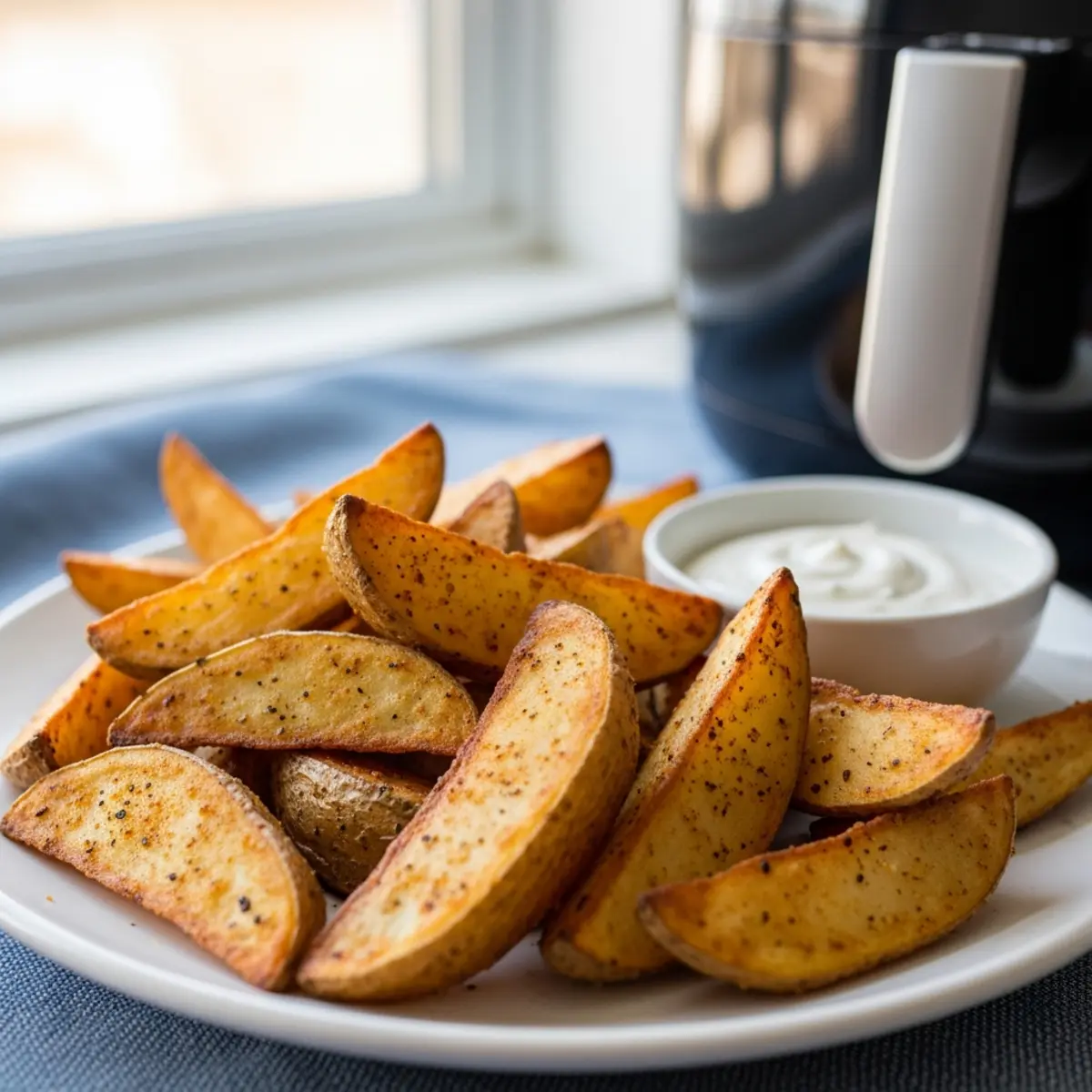 Cartofi wedges crocanți la Air Fryer