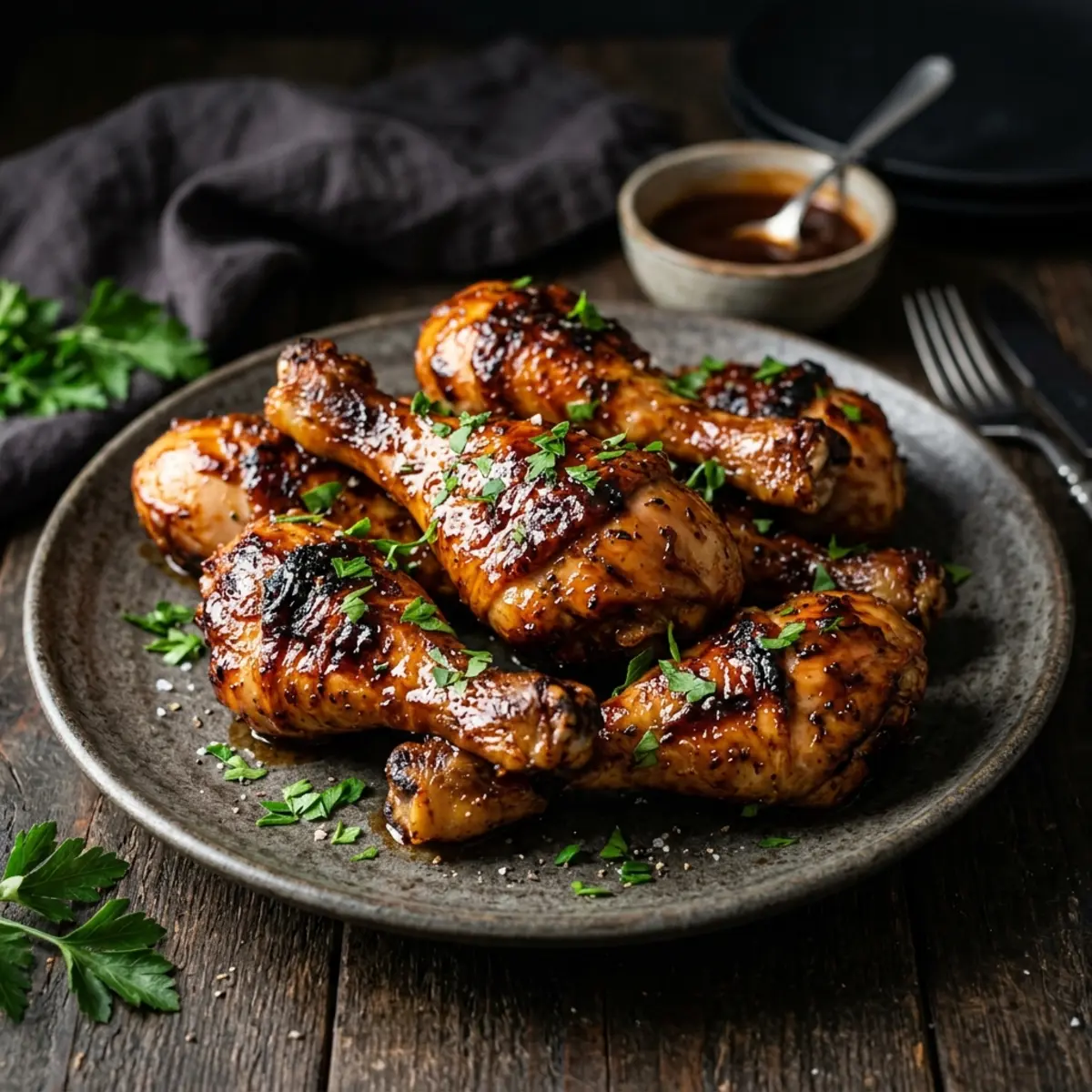 Pulpe de pui la Air Fryer cu sos BBQ