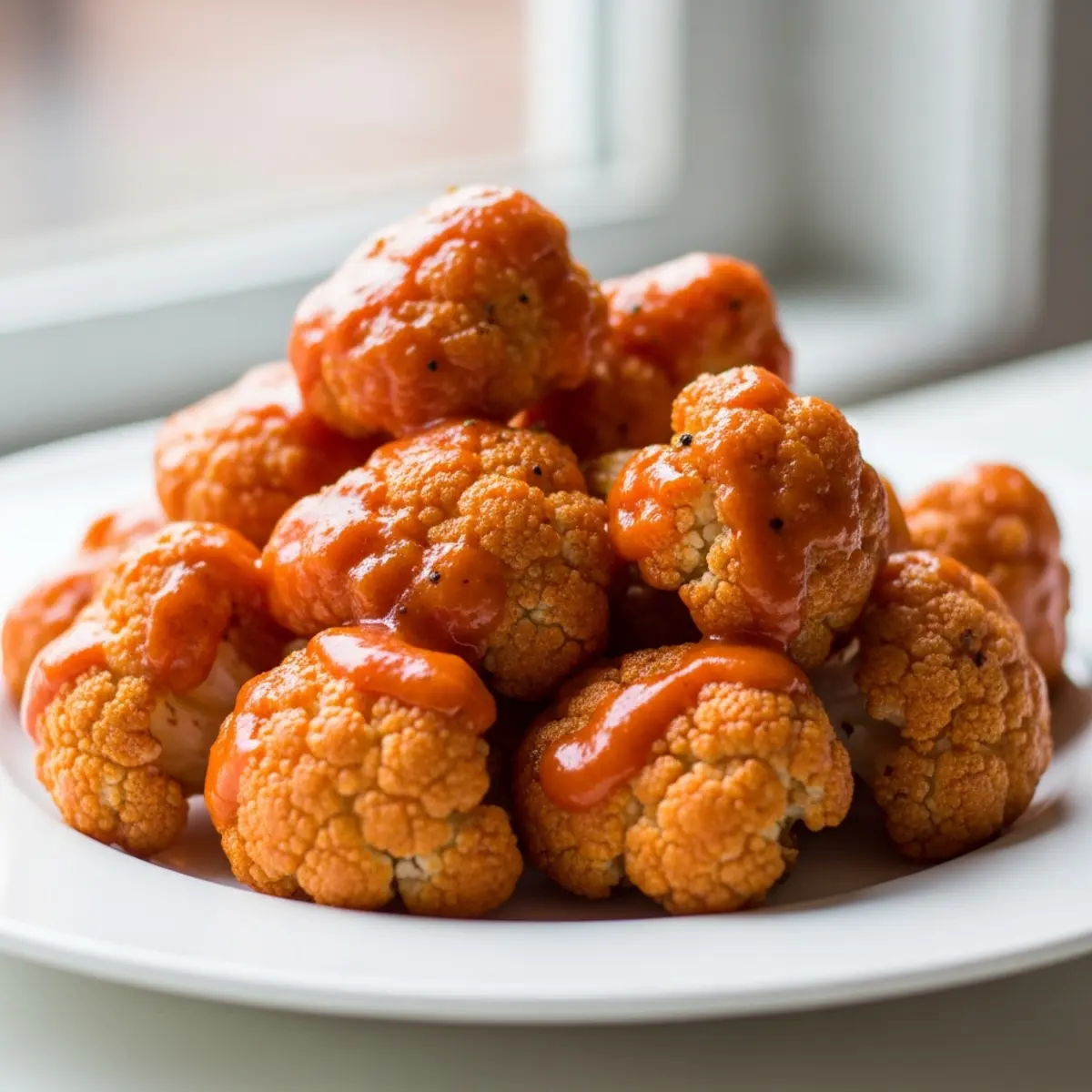 Bucățele de conopidă Buffalo la Air Fryer