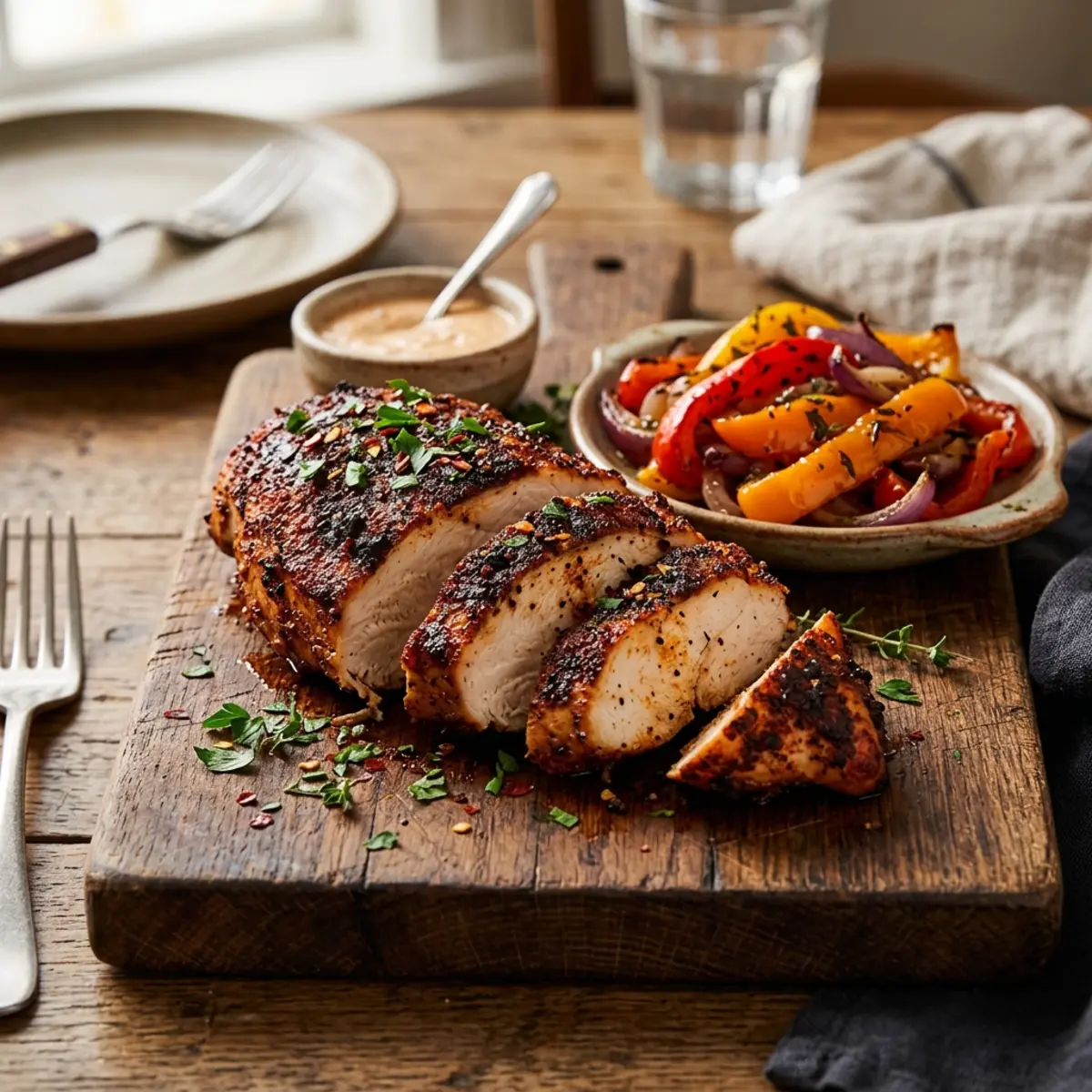 Piept de pui condimentat Cajun la Air Fryer