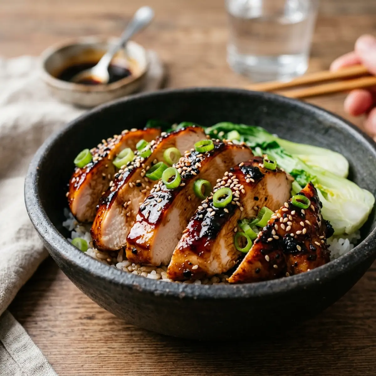 Piept de pui teriyaki la air fryer