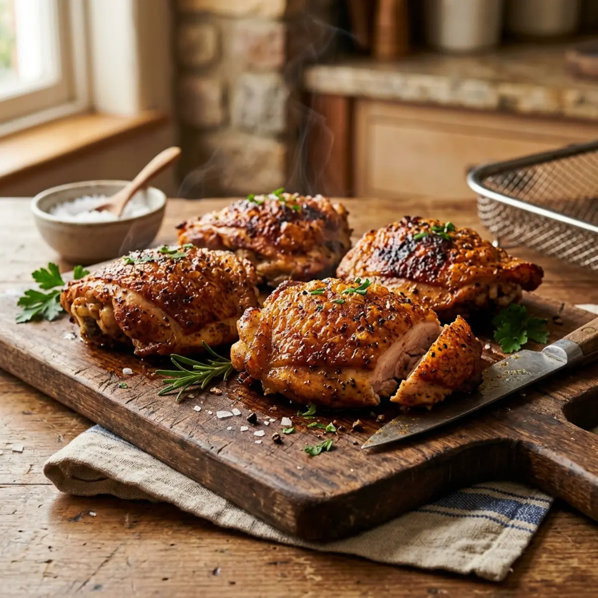 Pulpe de pui crocante la Air Fryer – Rețetă Clasică