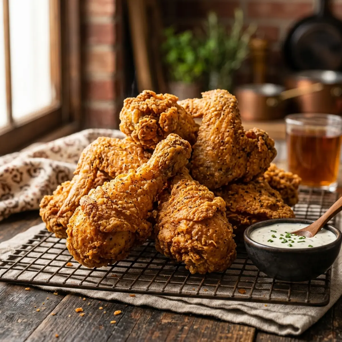 Pui pane crocant la Air Fryer cu marinată de lapte bătut