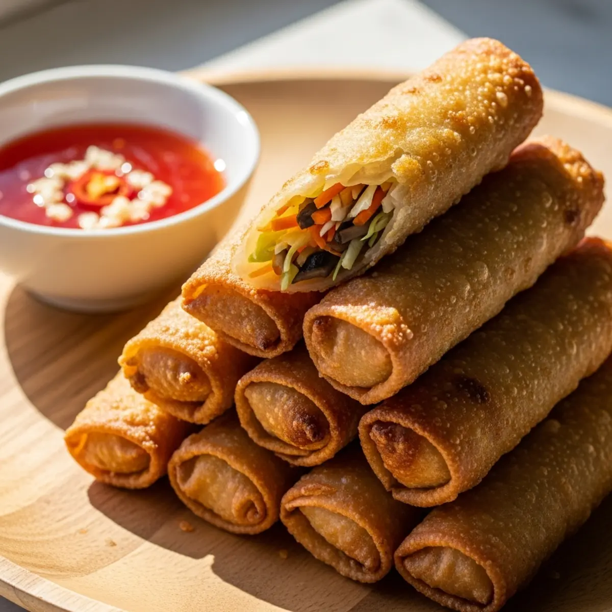 Spring rolls cu legume la air fryer: crocante și ușoare