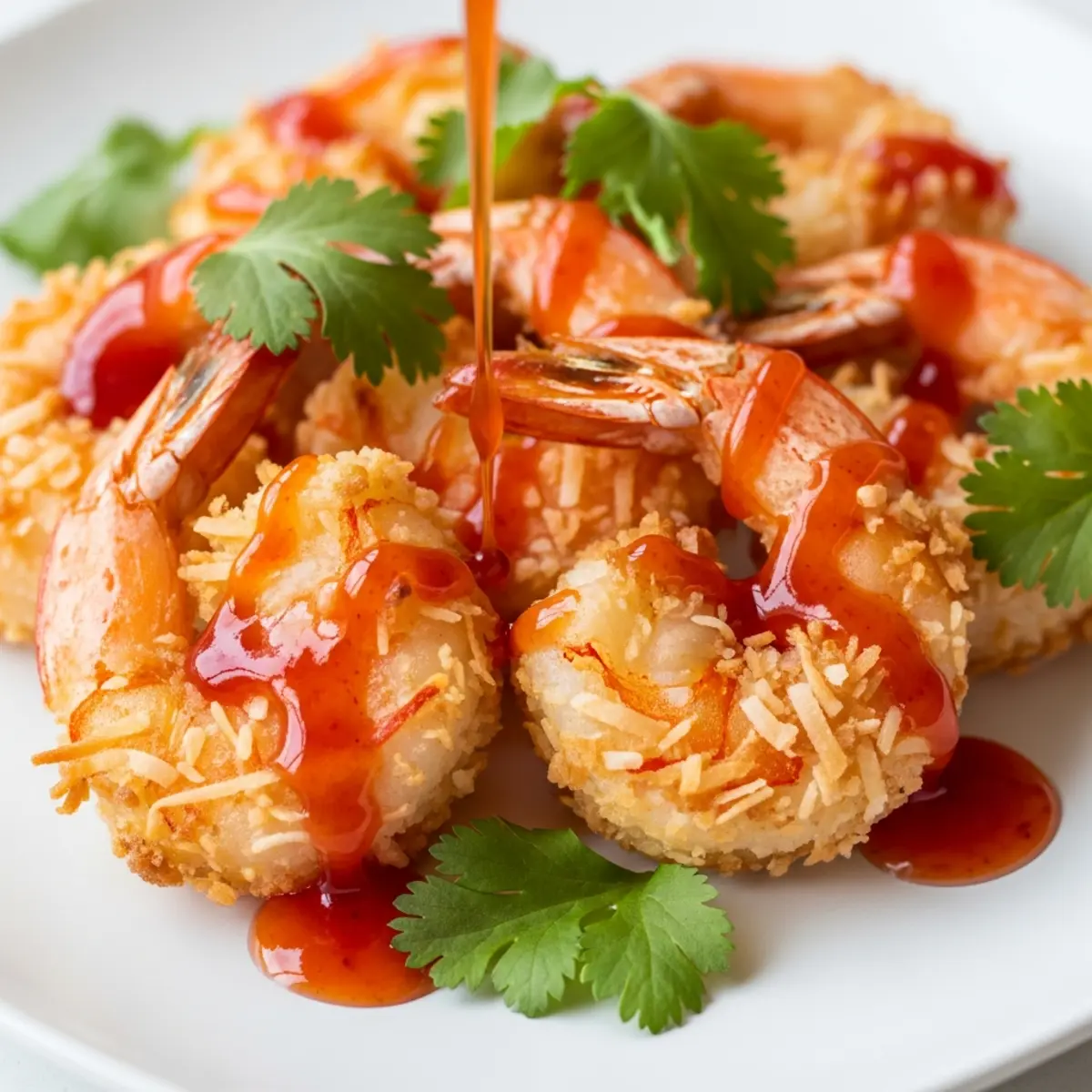 Creveți crocanți cu nucă de cocos la Air Fryer cu sos dulce de chili