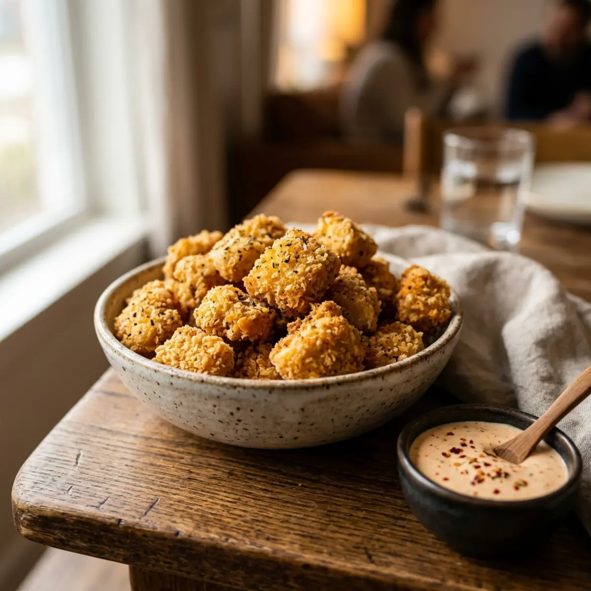Pui popcorn crocant la Air Fryer