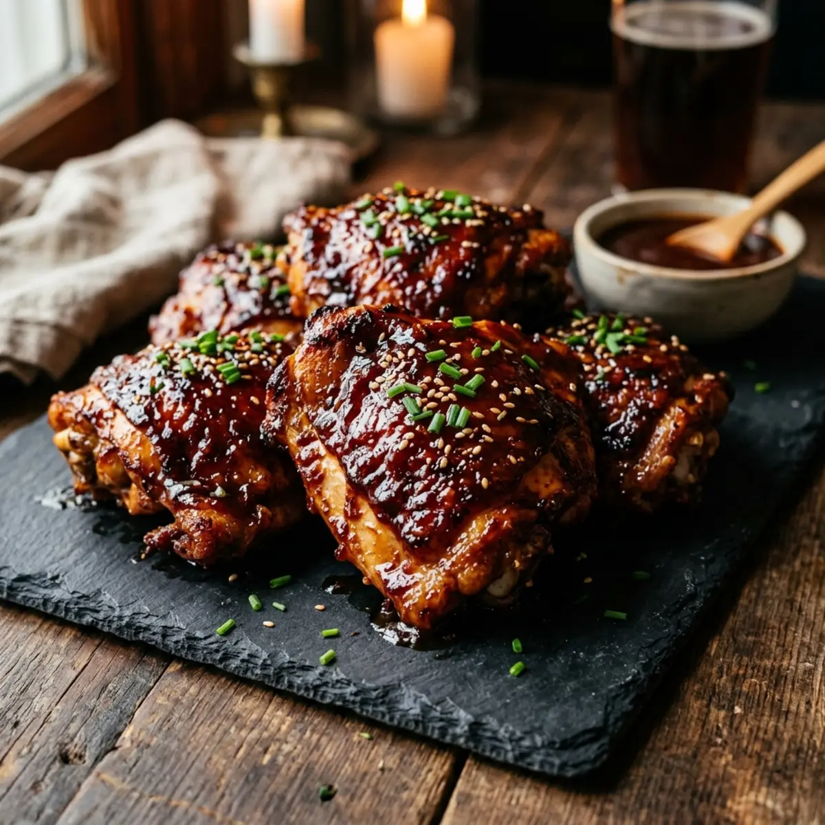 Pulpe de pui congelate crocante la Air Fryer cu glazură BBQ