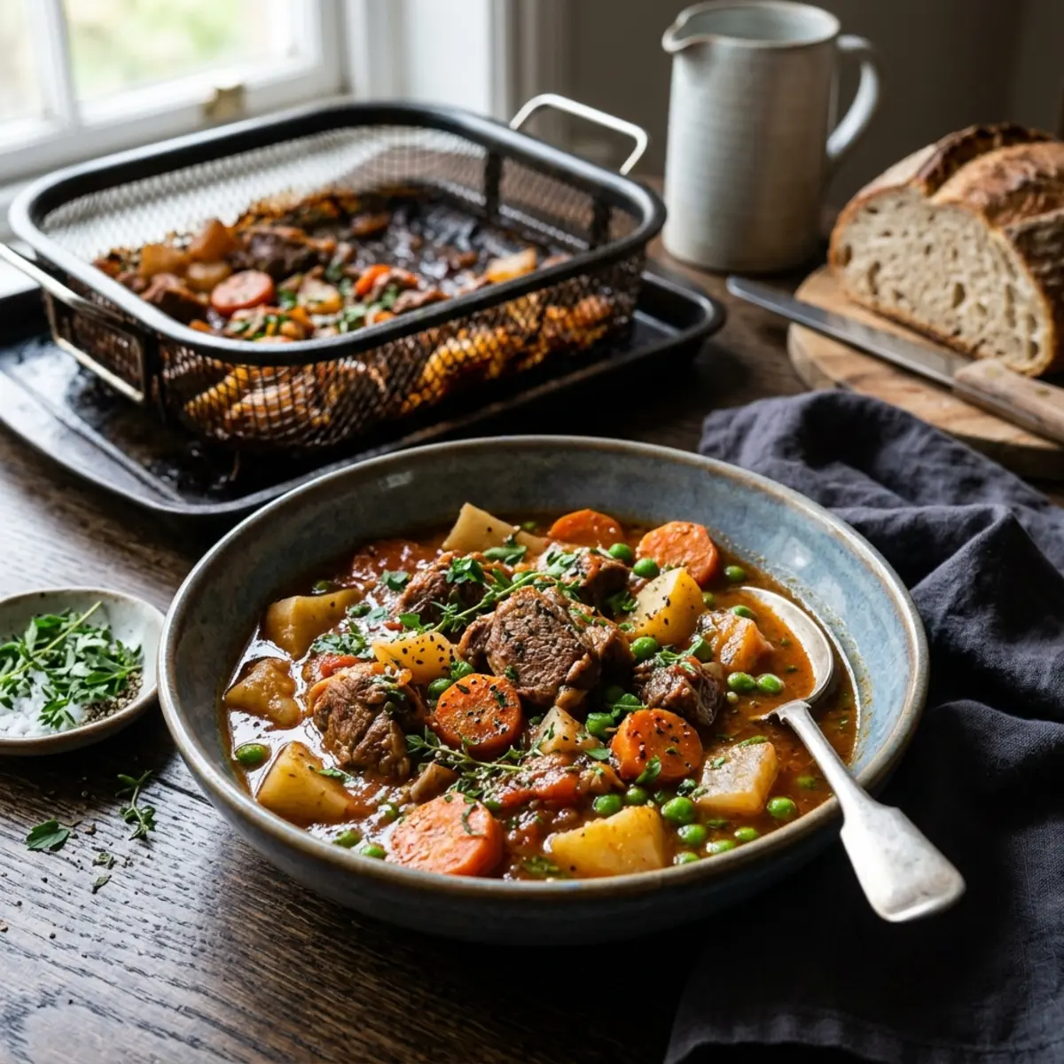 Navarin de miel la Air Fryer – Tocană franțuzească în 40 de minute