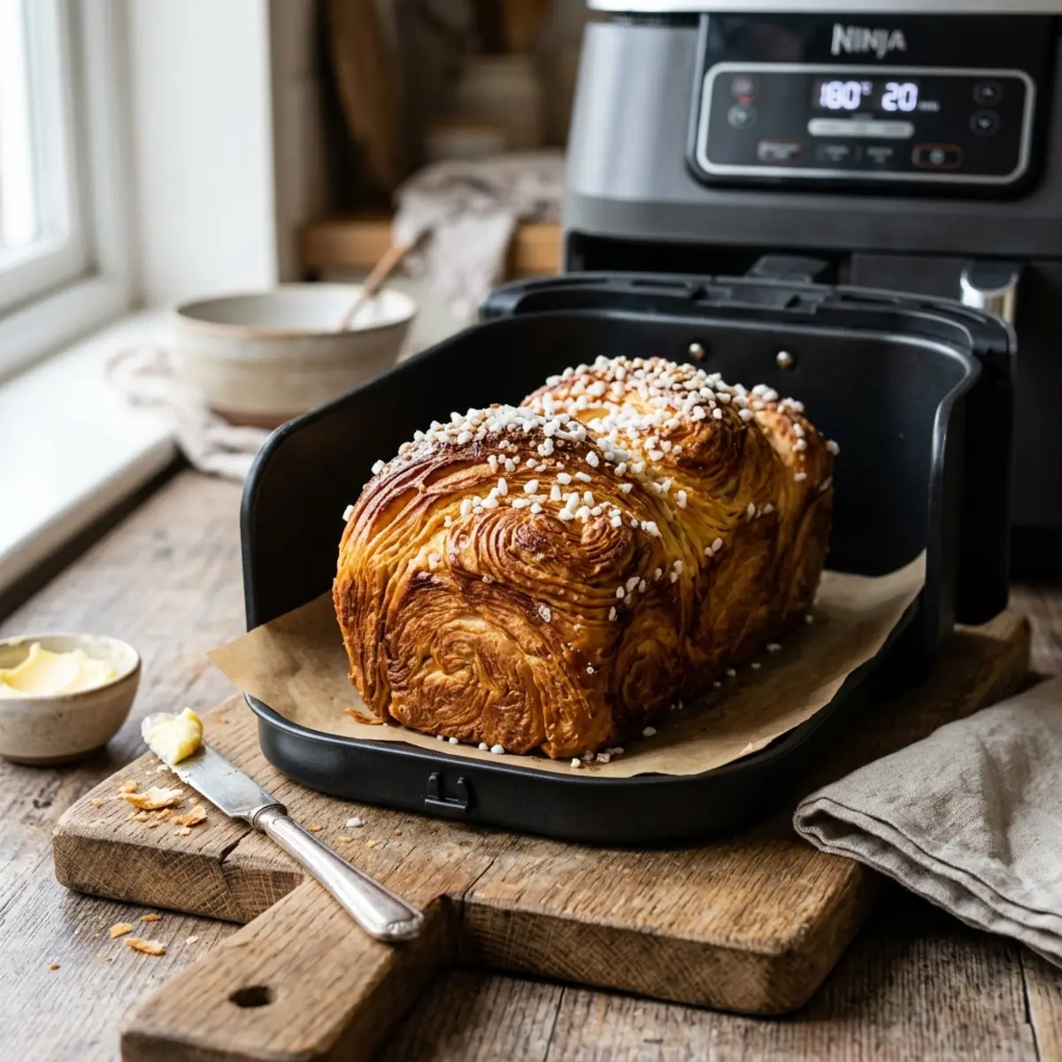 Brioche stratificată la Air Fryer