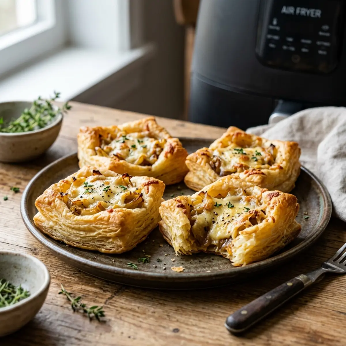 Tartine cu andive și Comté la Air Fryer