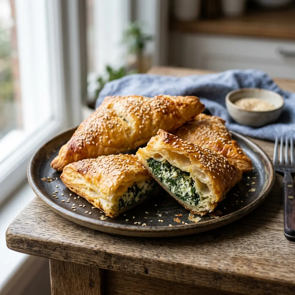 Pastete rapide cu spanac și ricotta la Air Fryer