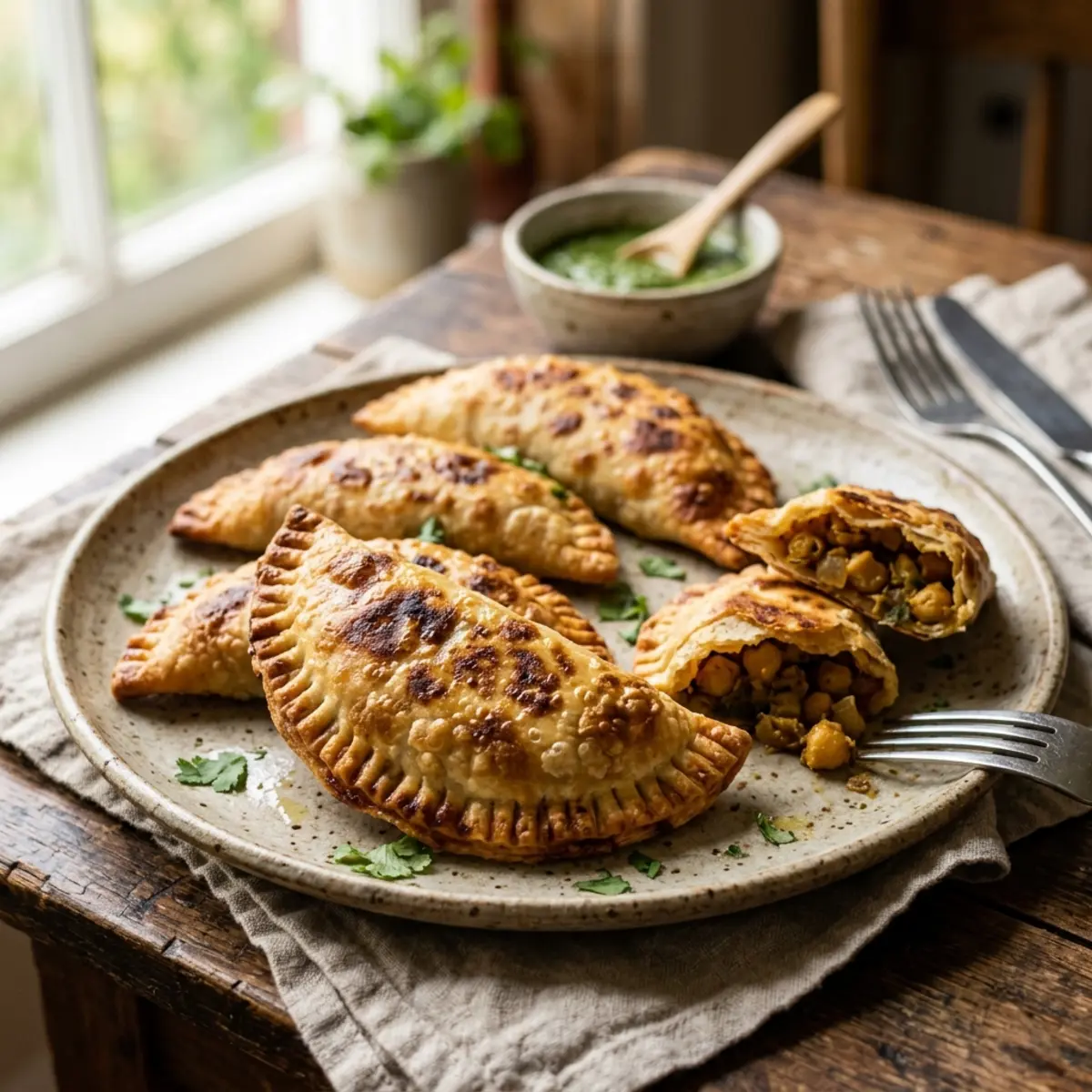 Empanadas vegetariene cu năut în Air Fryer