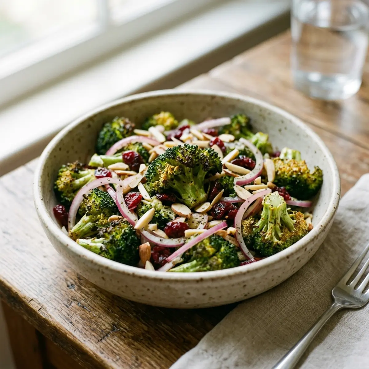 Salată de broccoli crocant la Air Fryer
