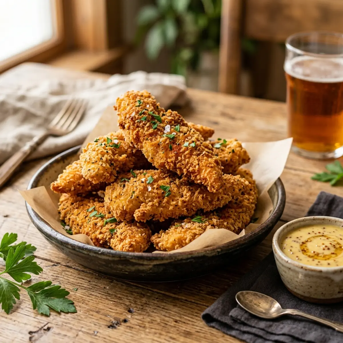 Crispy Chicken Tenders la Air Fryer – Rețetă Rapidă și Crocantă