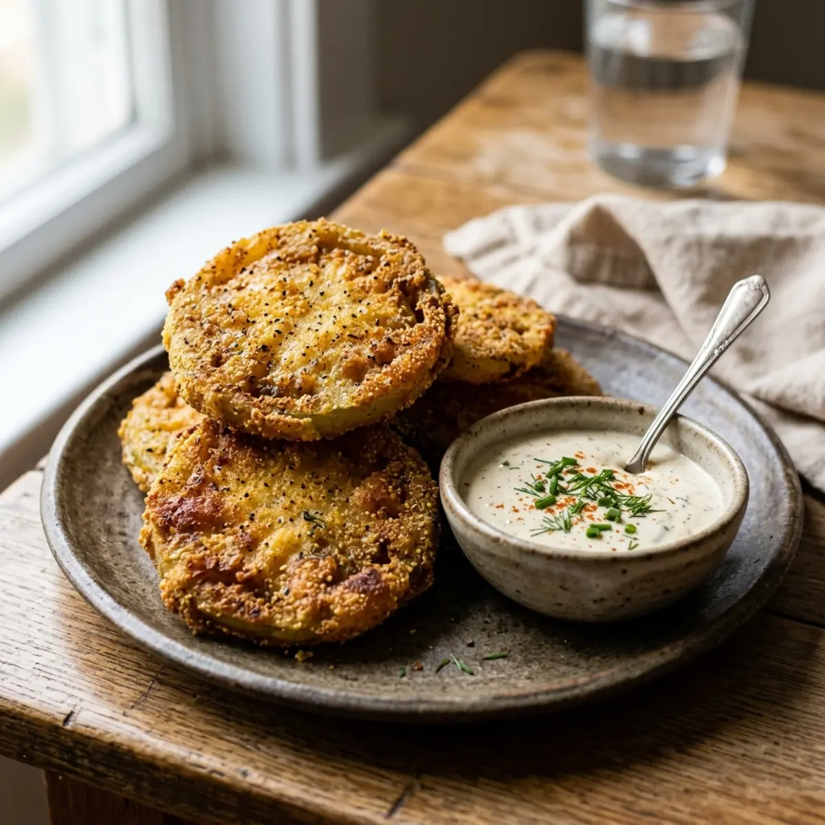 Roșii verzi pane în Air Fryer – Rețetă rapidă și crocantă