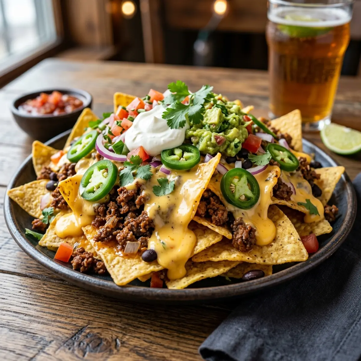 Nachos crocante la Air Fryer cu carne de vită condimentată