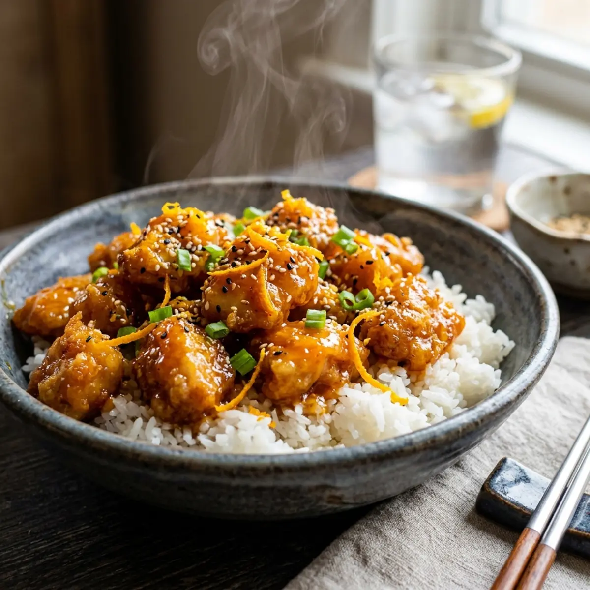Pui crocant cu portocale la air fryer