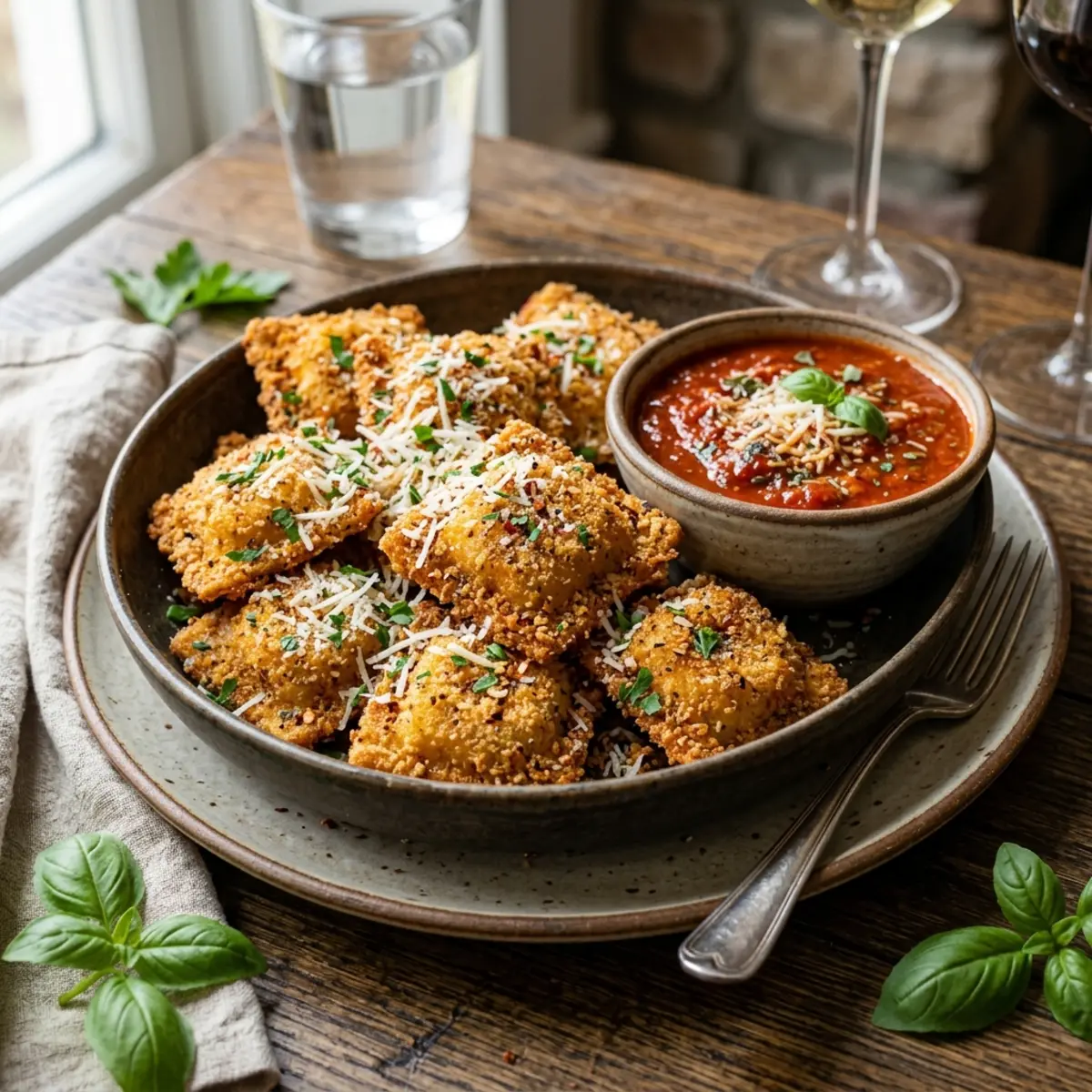 Ravioli crocante la Air Fryer