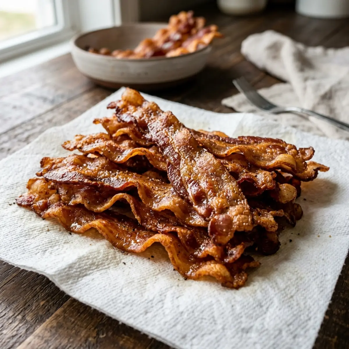 Bacon crocant la Air Fryer Ninja Foodi – Rețetă rapidă în 12 minute