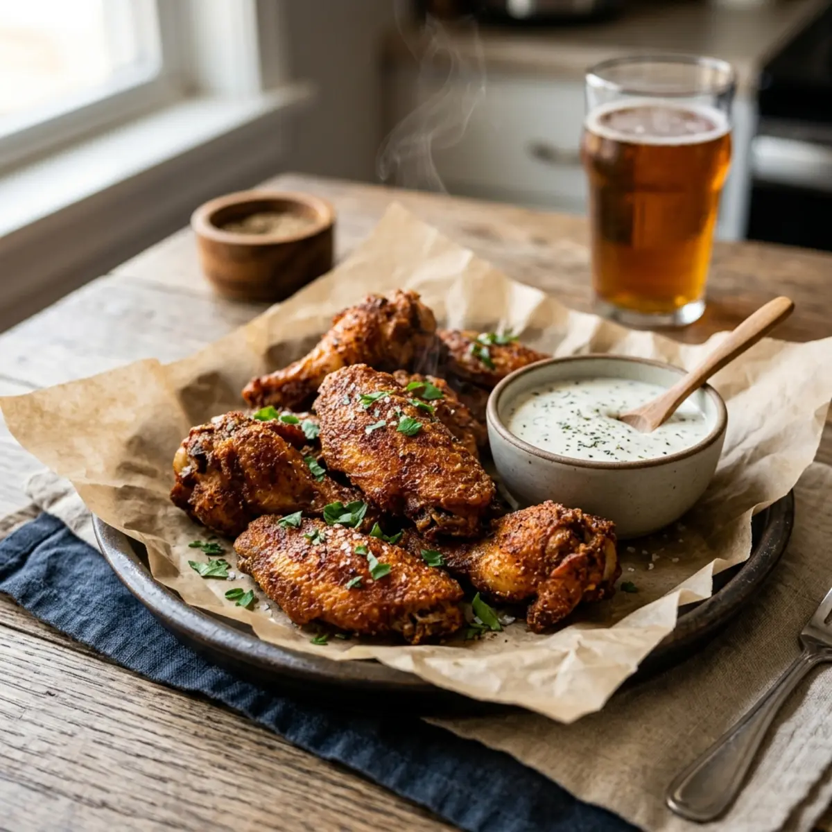 Aripioare de pui crocante la Air Fryer – Cu Crustă Picantă
