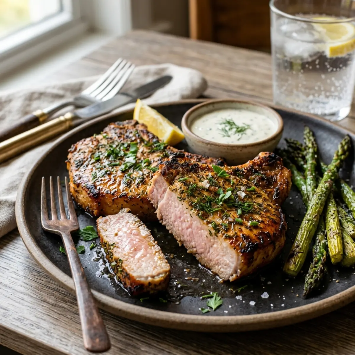 Fripturi de porc la Air Fryer cu condimente ranch