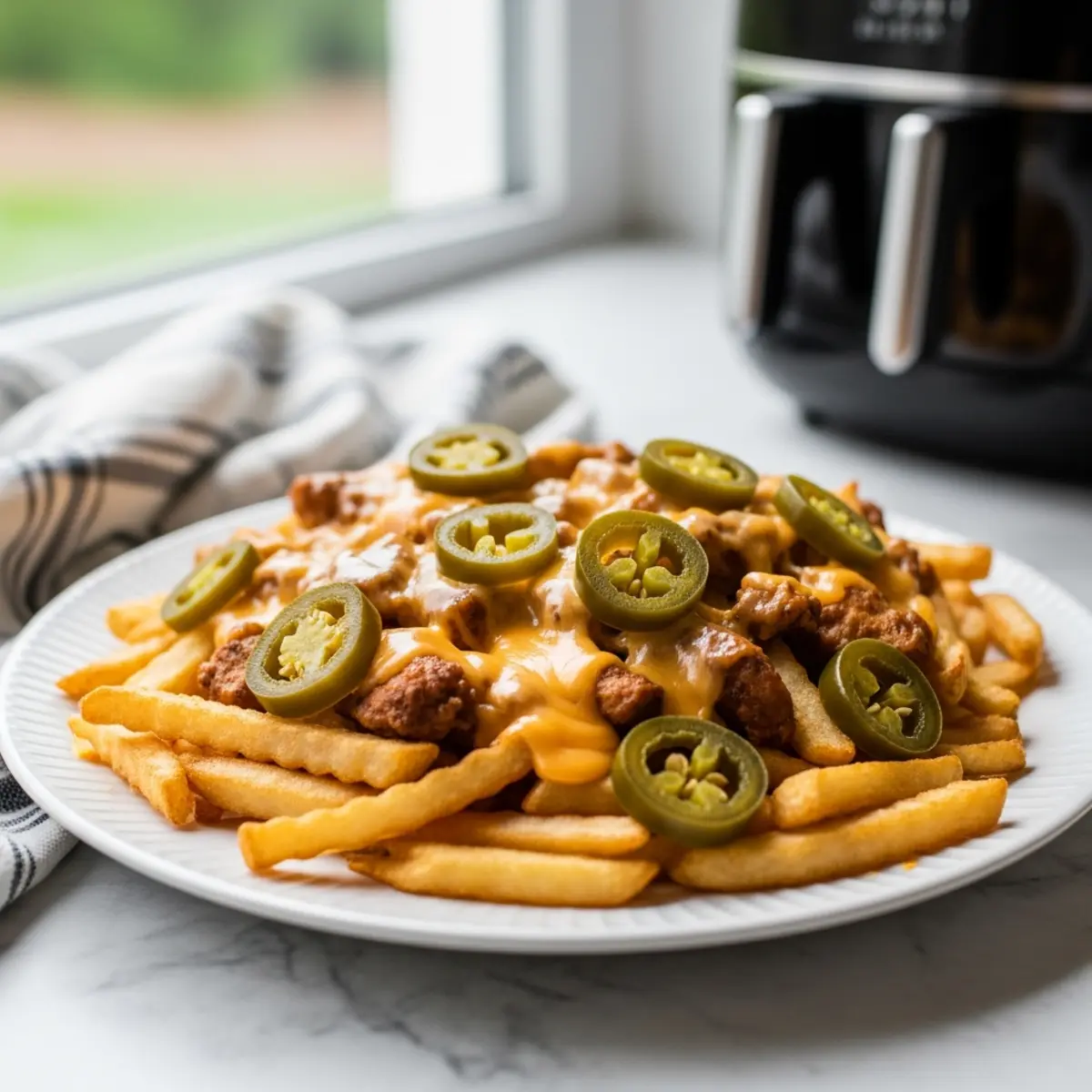Cartofi prăjiți murdari cu pui la Air Fryer