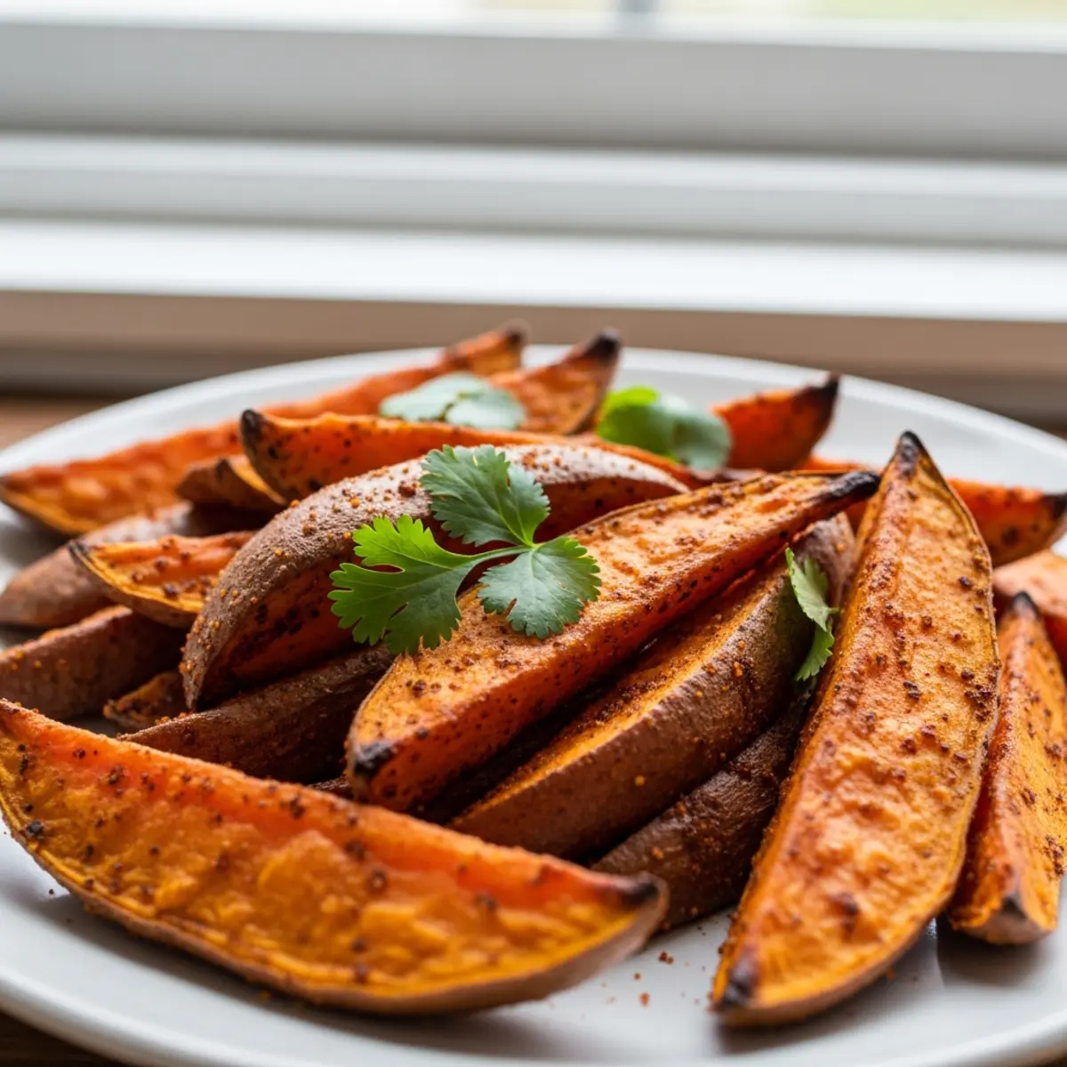 Cartofi dulci picante la Air Fryer - Rețetă mexicană rapidă