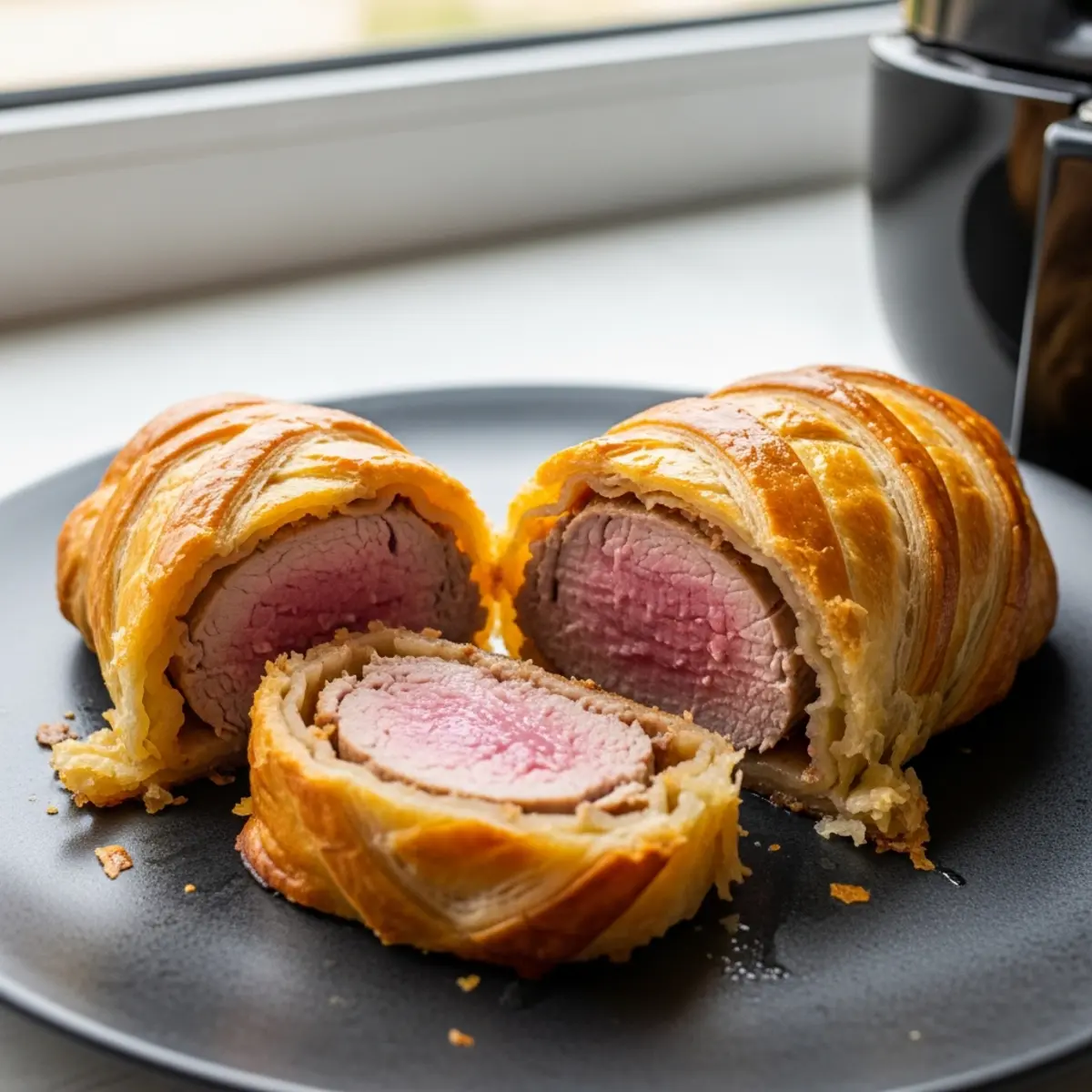Mușchi de porc învelit în aluat foietaj la Air Fryer
