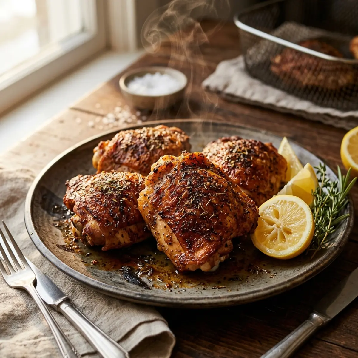 Pulpe de pui crocante la Air Fryer cu paprika afumată