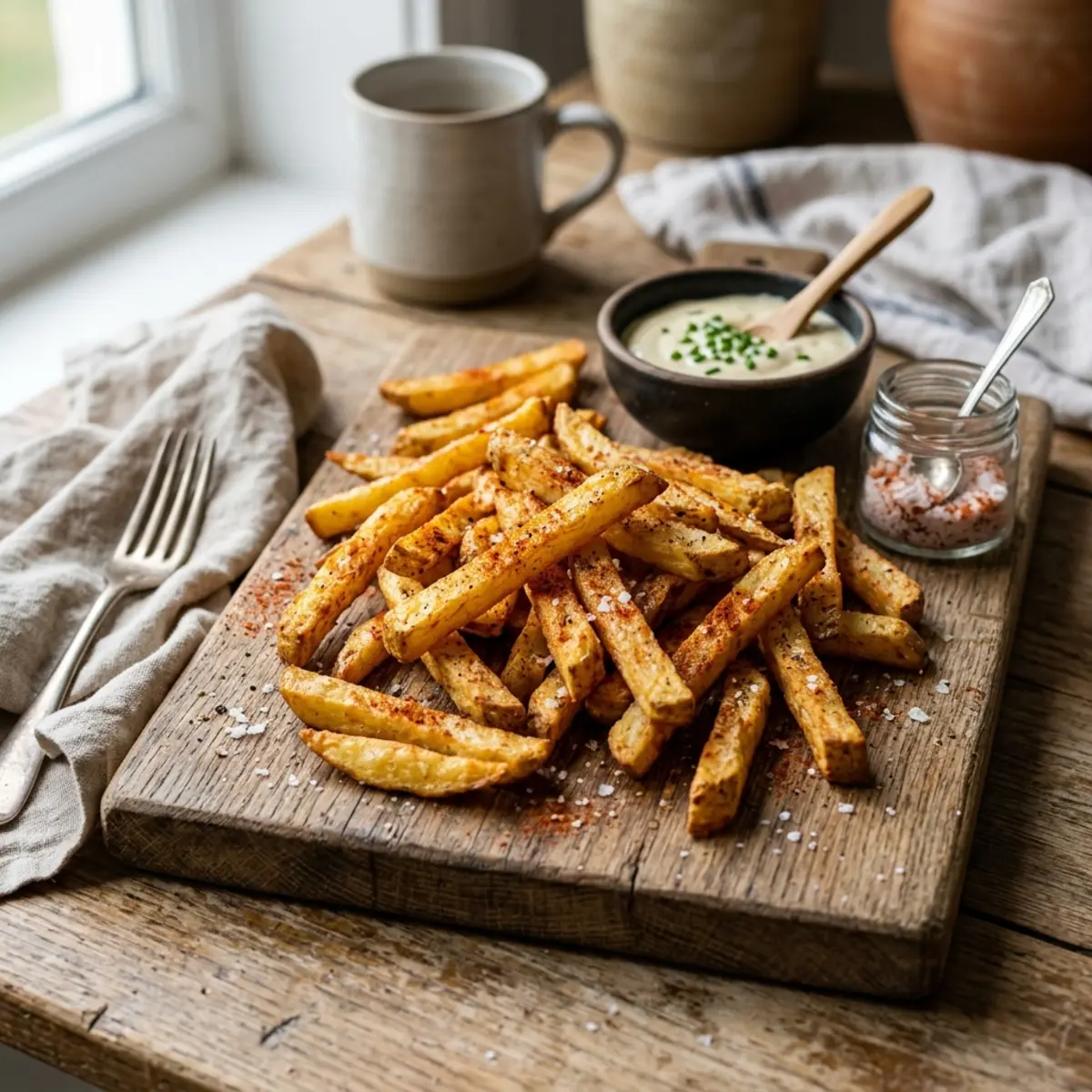 Cartofi prăjiți crocanți la Air Fryer – Cu Minim de Ulei