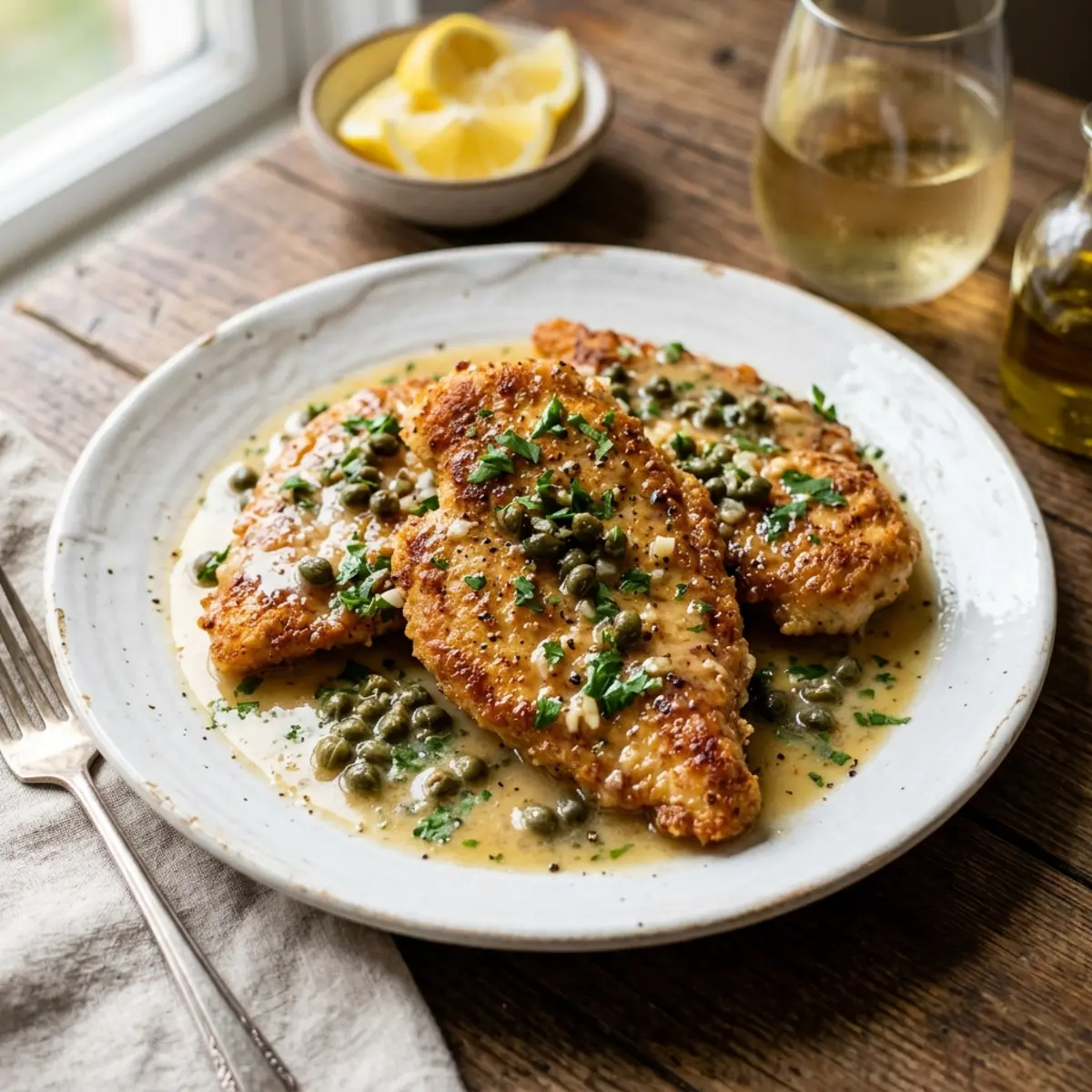 Piept de pui piccata la air fryer