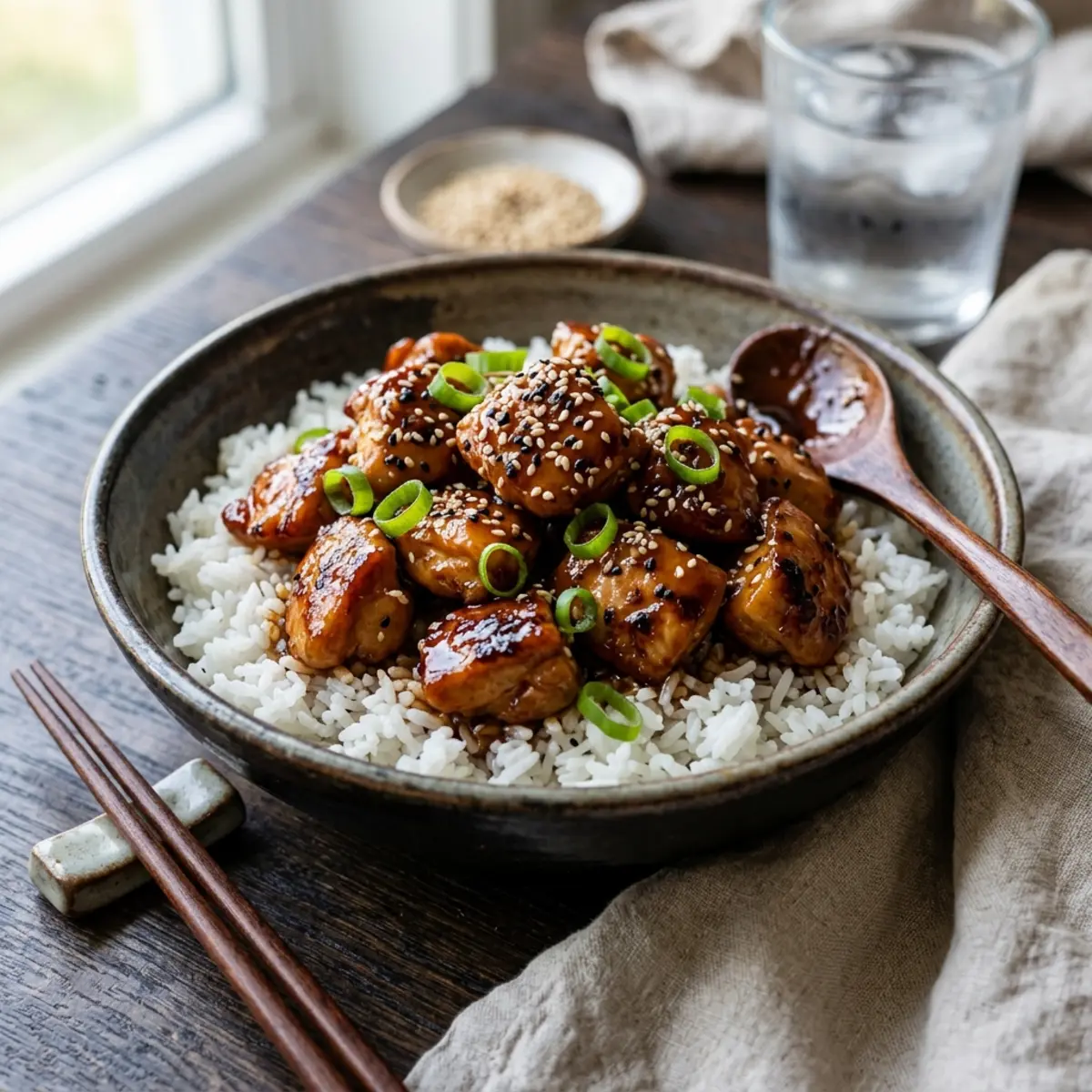Bucățele de pui teriyaki la Air Fryer – crocante și rapide