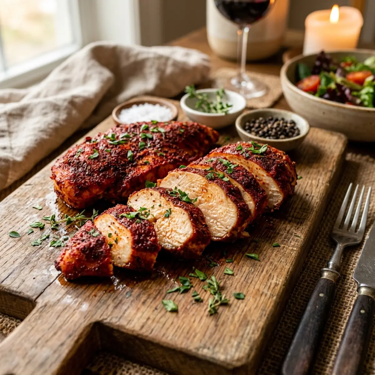 Piept de pui la Air Fryer cu condimente de paprika
