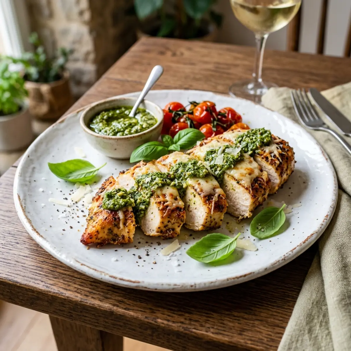 Piept de pui cu pesto la Air Fryer