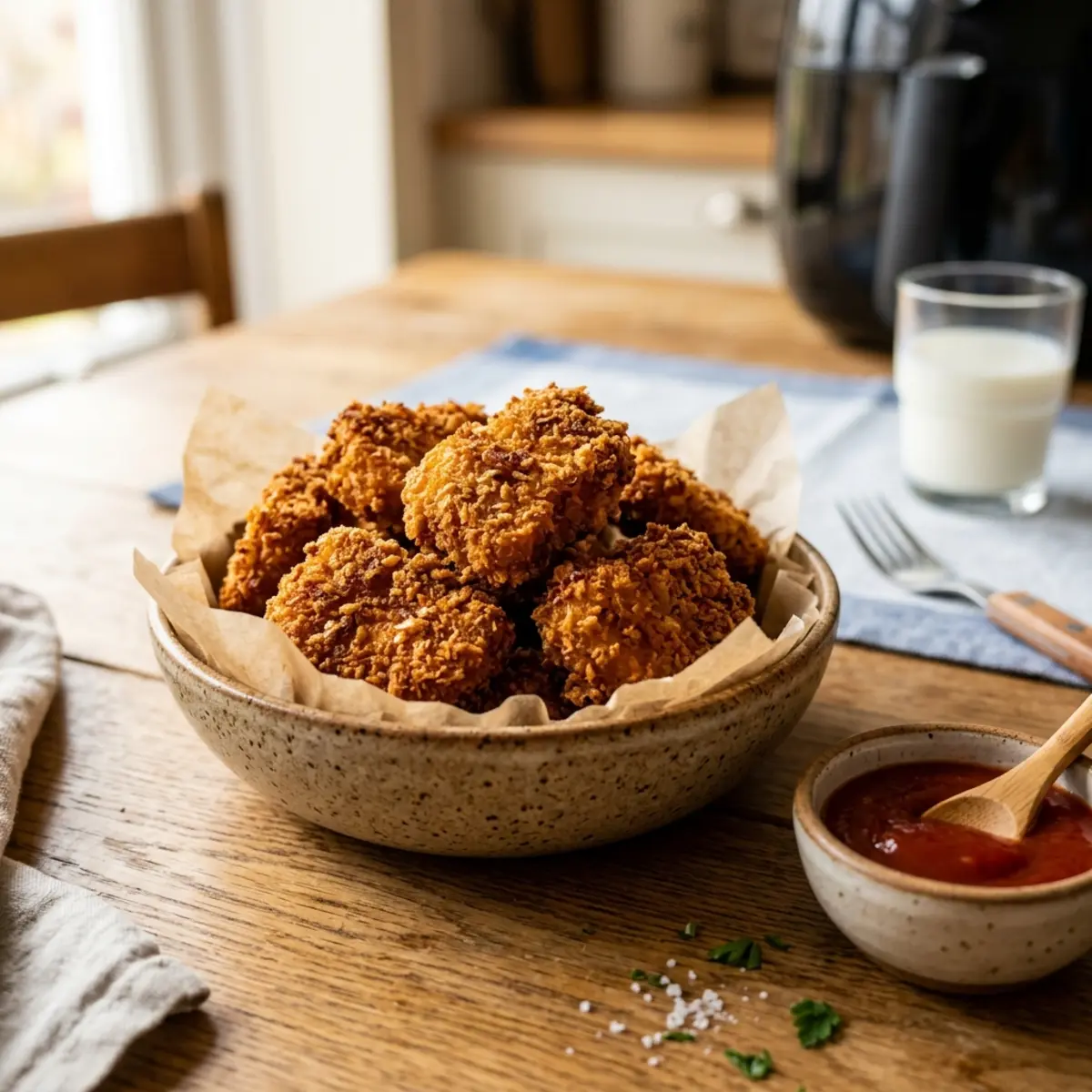Nuggets de pui homemade în air fryer – Crocante și delicioase