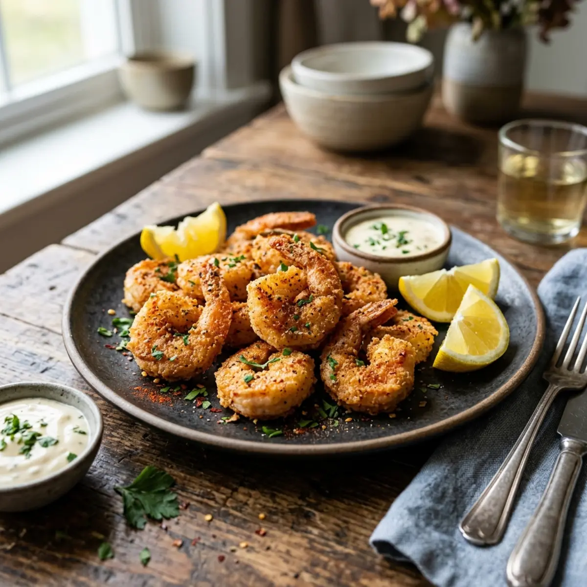 Creveți crocanți la Air Fryer