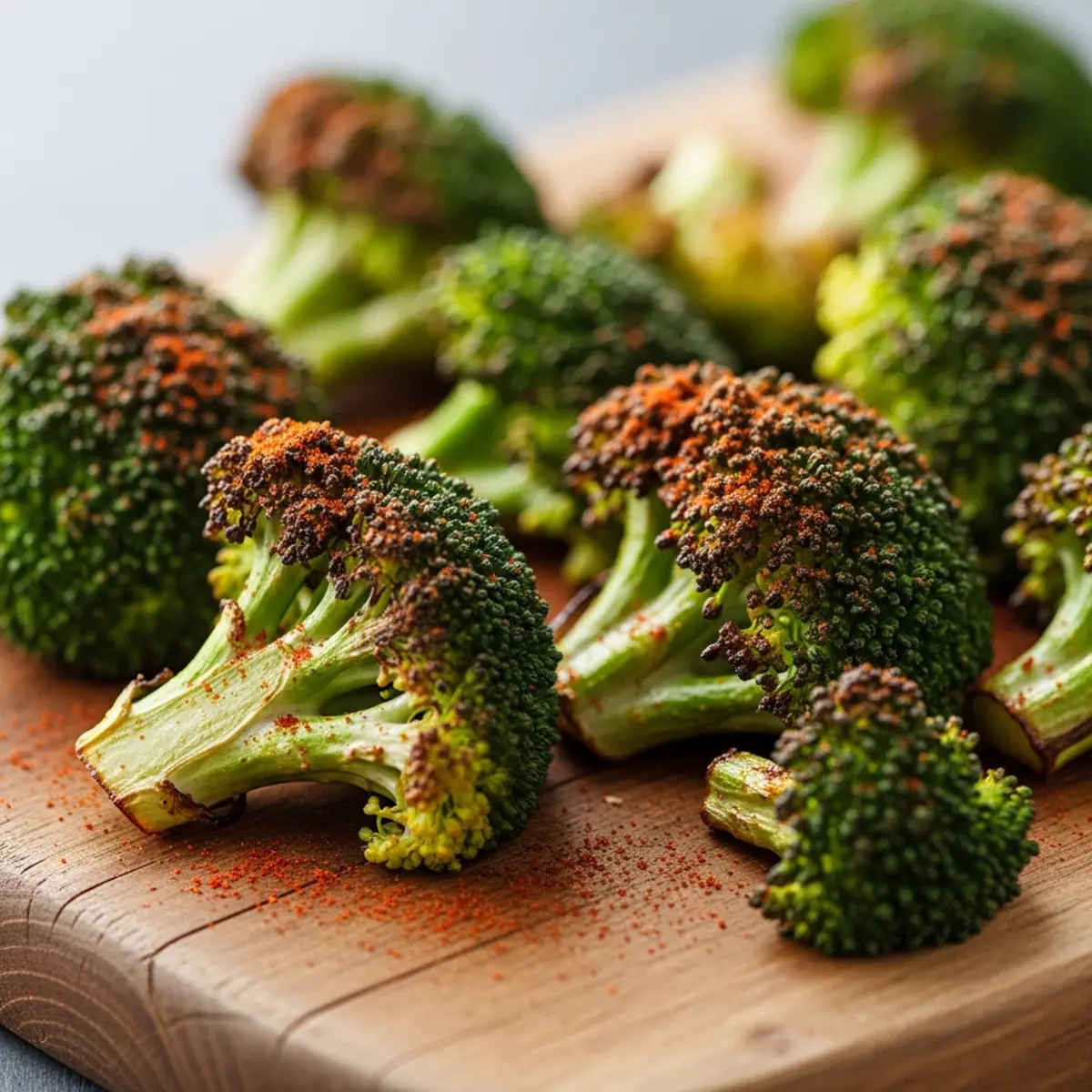 Broccoli crocant cu paprika afumată la Air Fryer