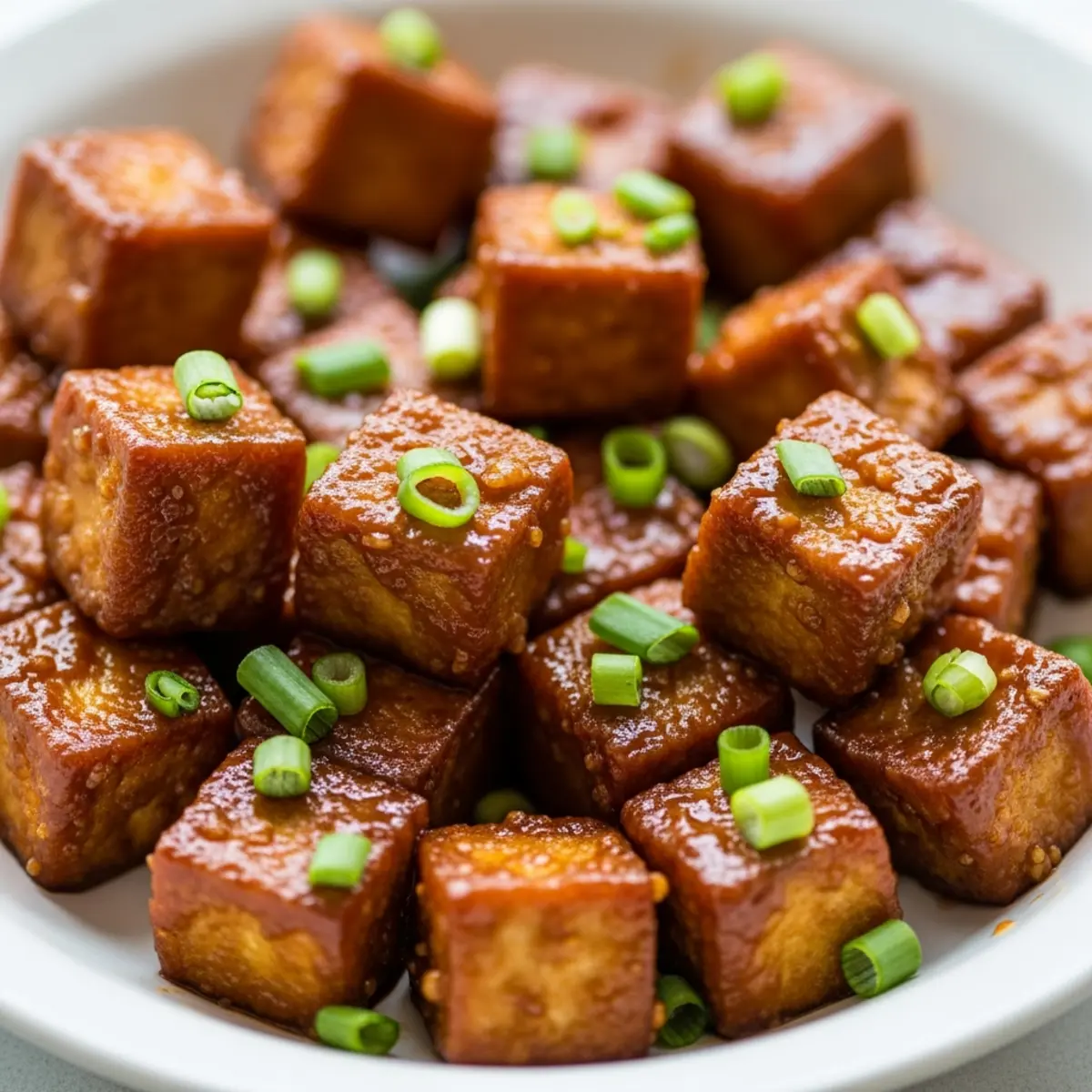 Tofu marinat și glazurat la air fryer în stil asiatic – Rețetă crocantă și aromată