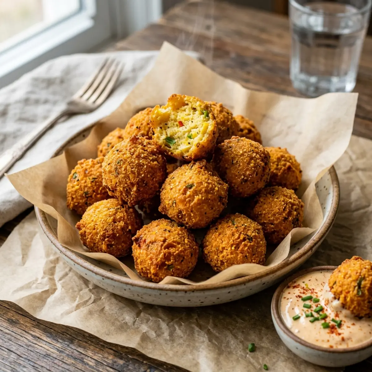 Hush Puppies Crocante la Air Fryer