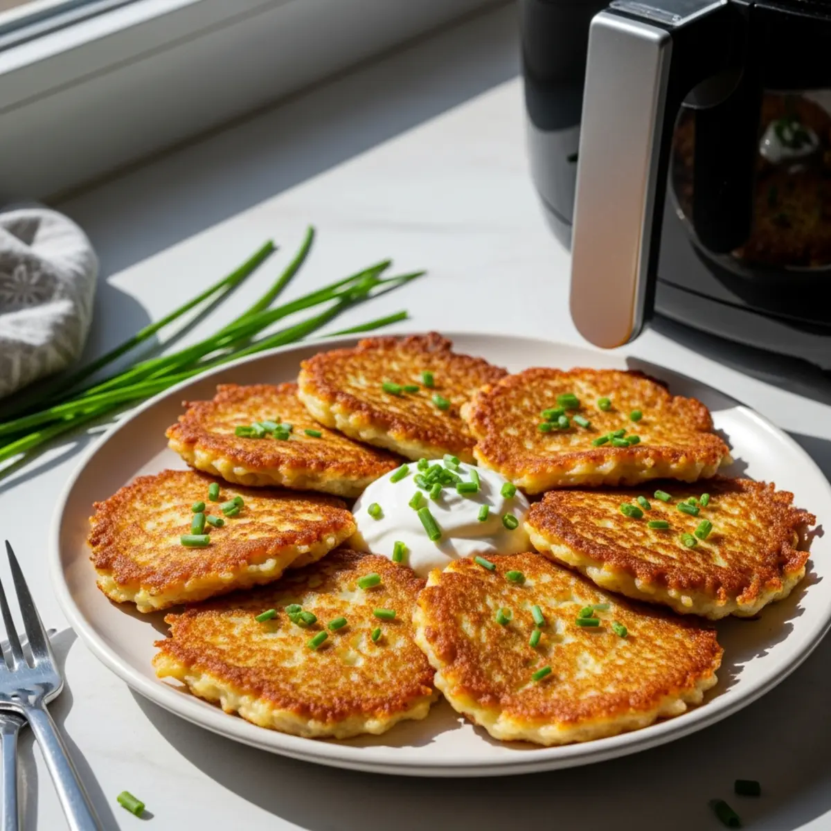 Clătite de Cartofi Crocante la Air Fryer