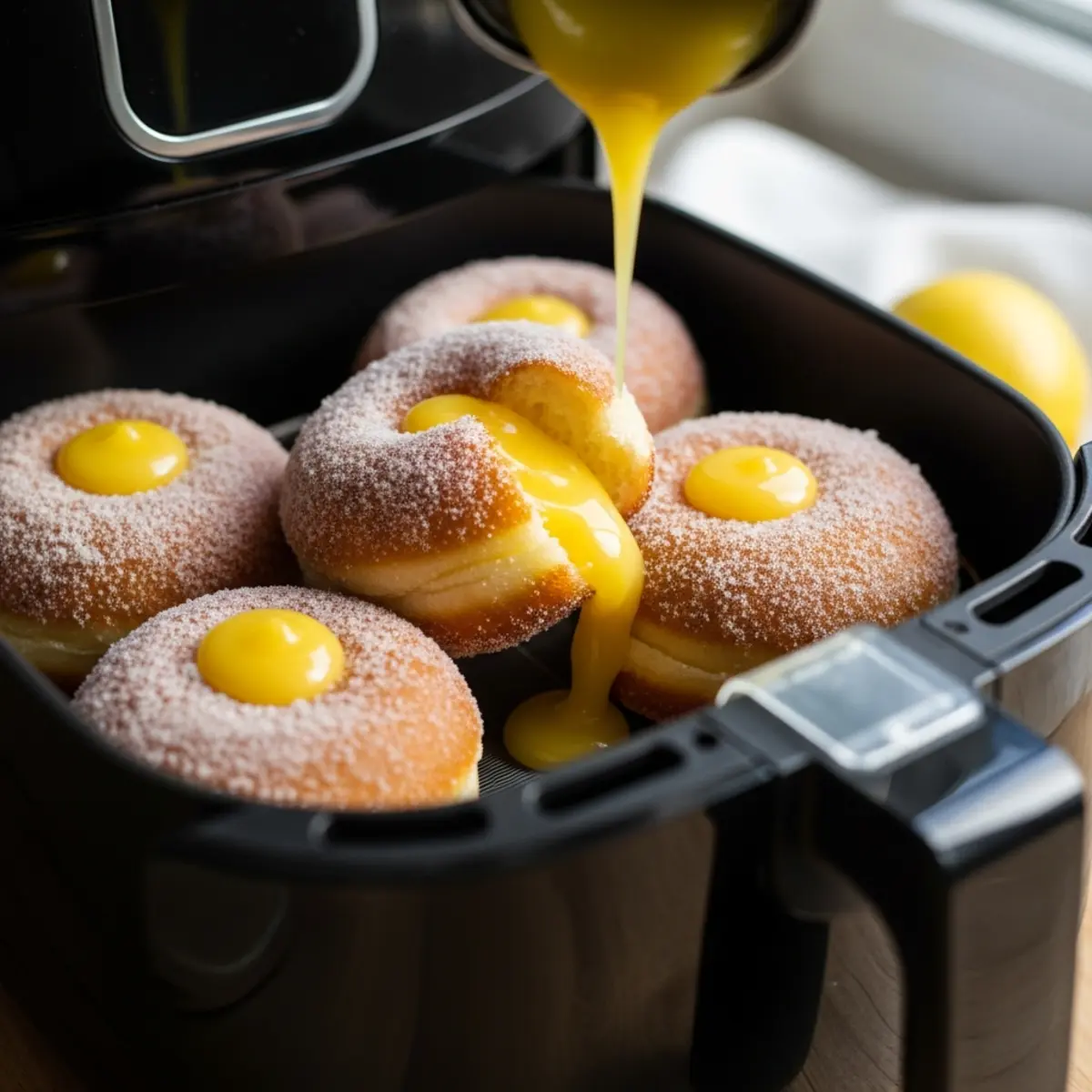 Gogoși cu lămâie umplute, gătite în Air Fryer